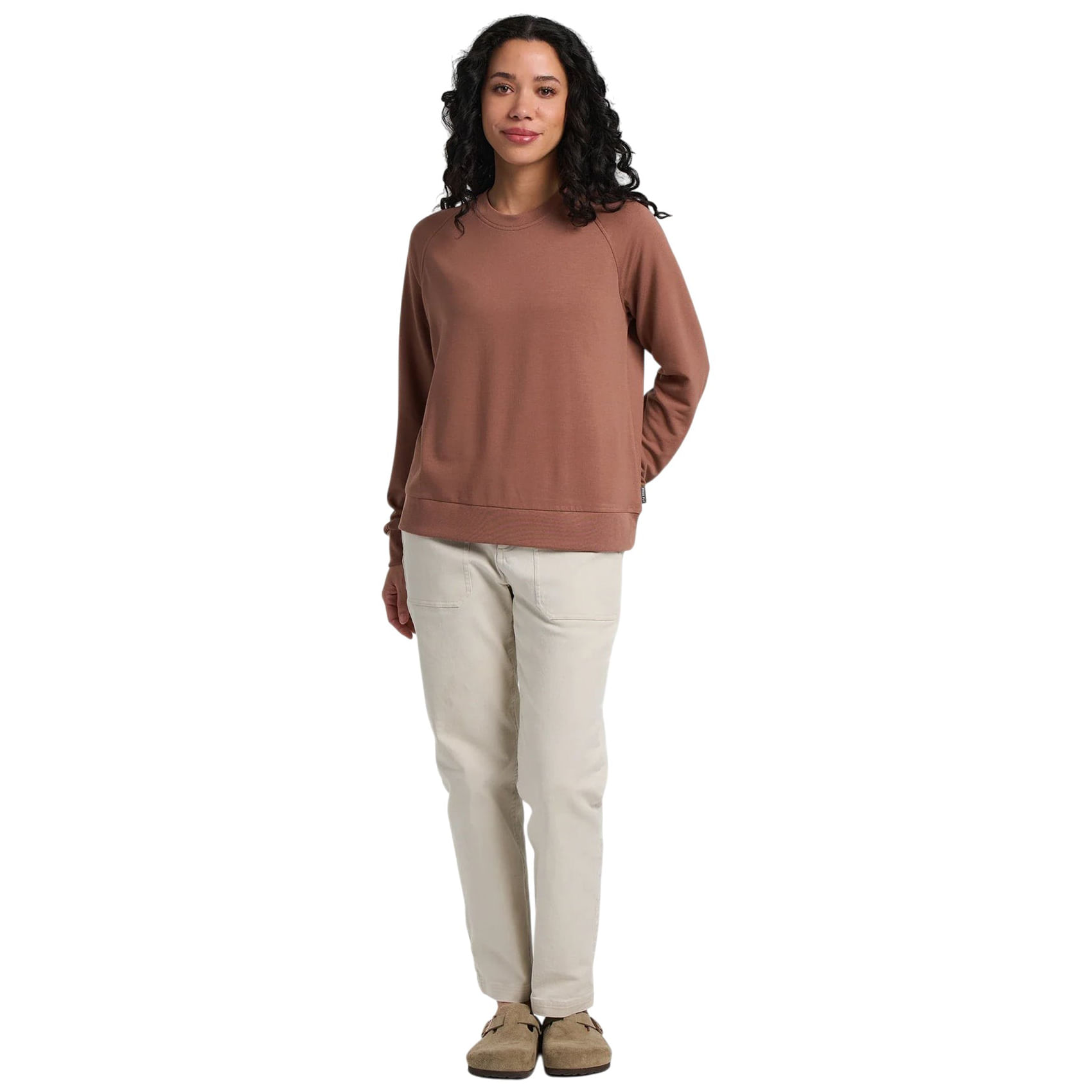 Free-Fly-WoMen-s-Bamboo-Lightweight-Fleece-Crew-Nutmeg