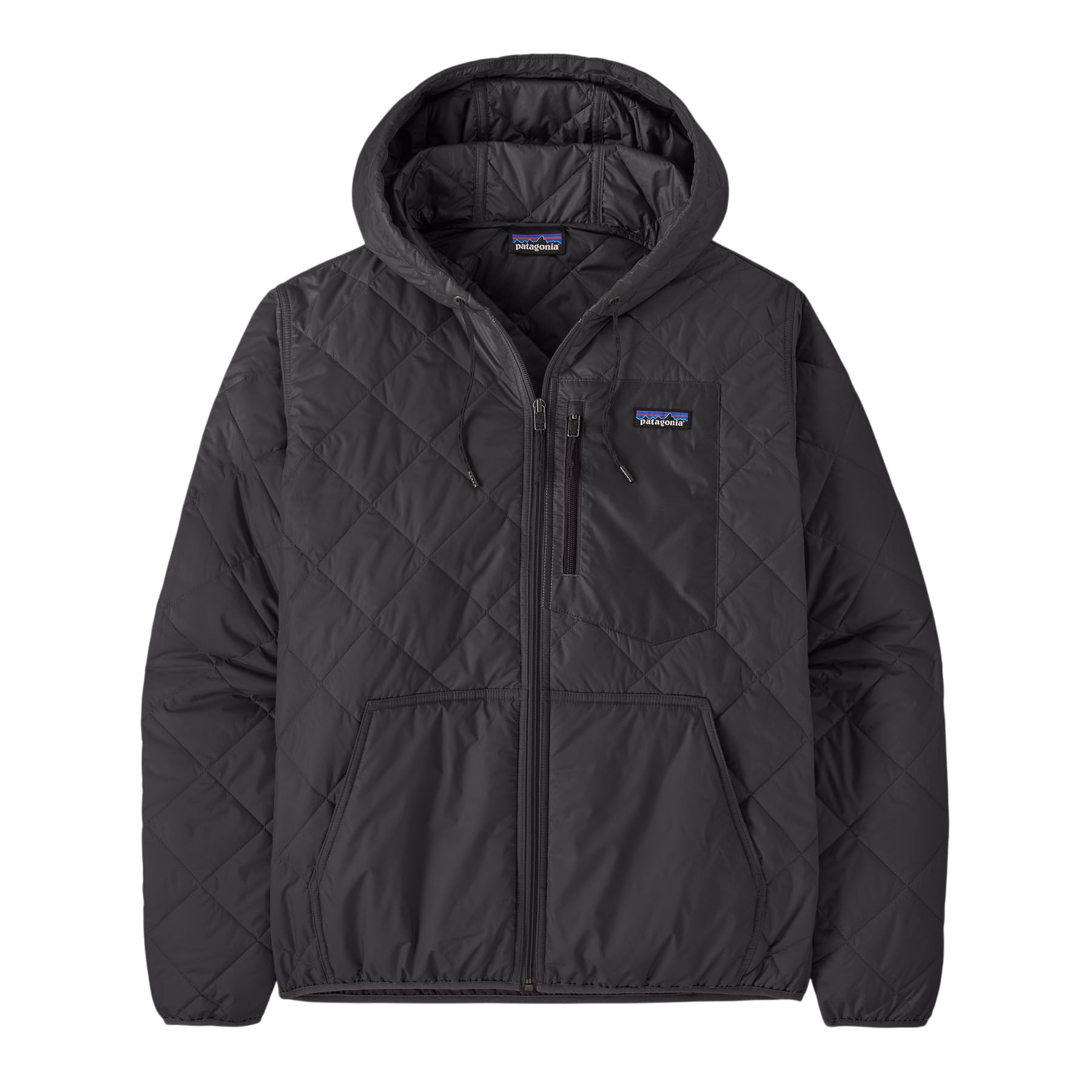 Patagonia-Diamond-Quilted-Bomber-Hoody---Men-s-Black