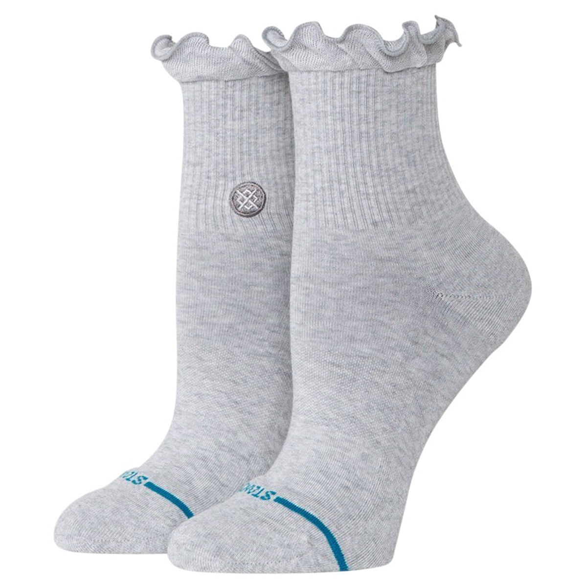 Stance-Ruffle-Icon-Quarter-Sock---Women-s-Heather-Grey