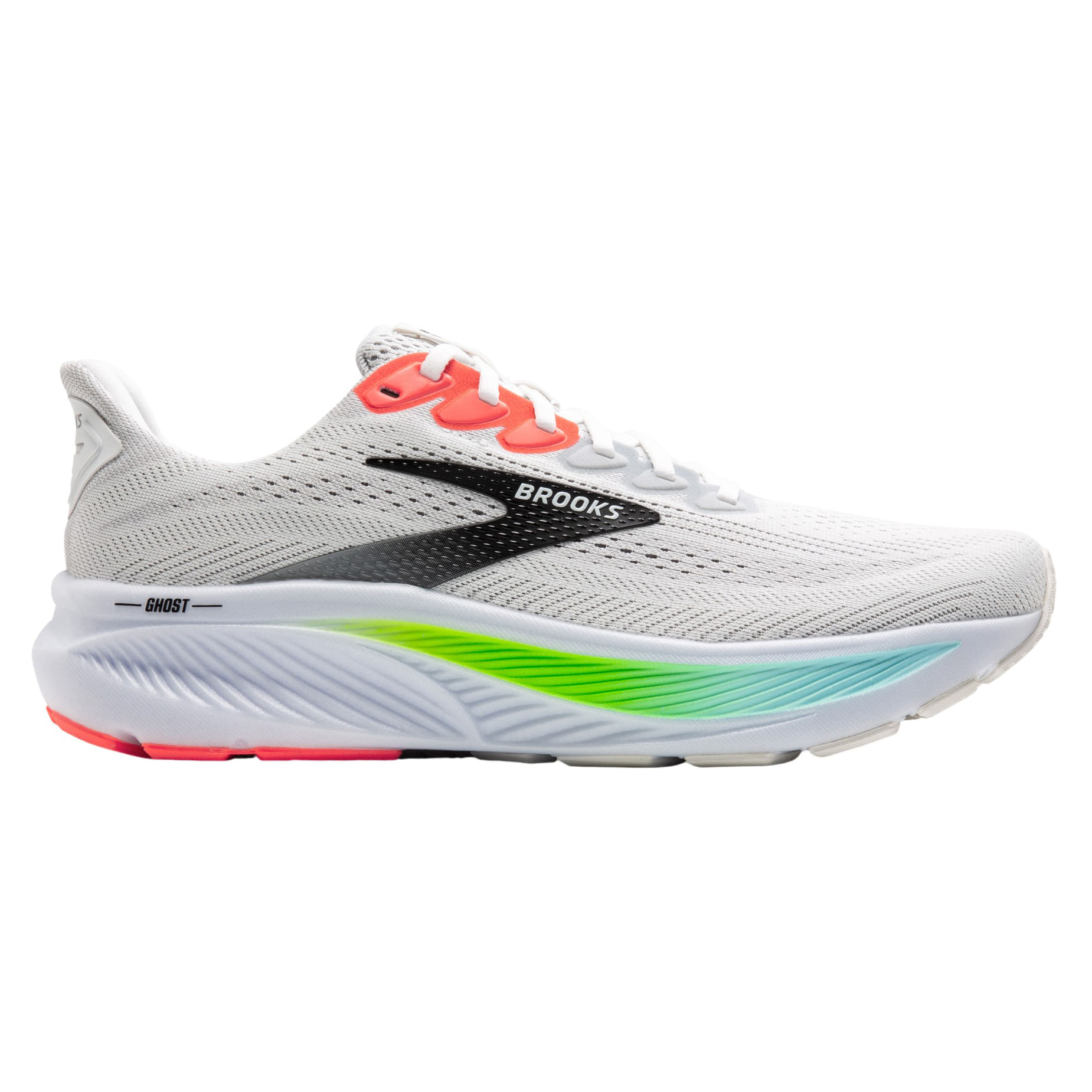Brooks-Ghost-17-Running-Shoe---Men-s-White---Pink-Clay---Gecko