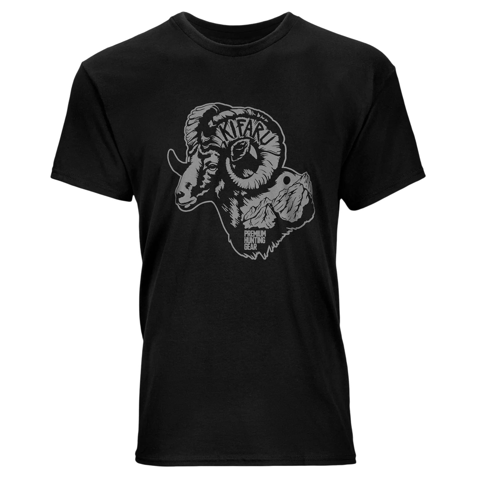 Kifaru-Gildan-5000-Bighorn-Tee-Black
