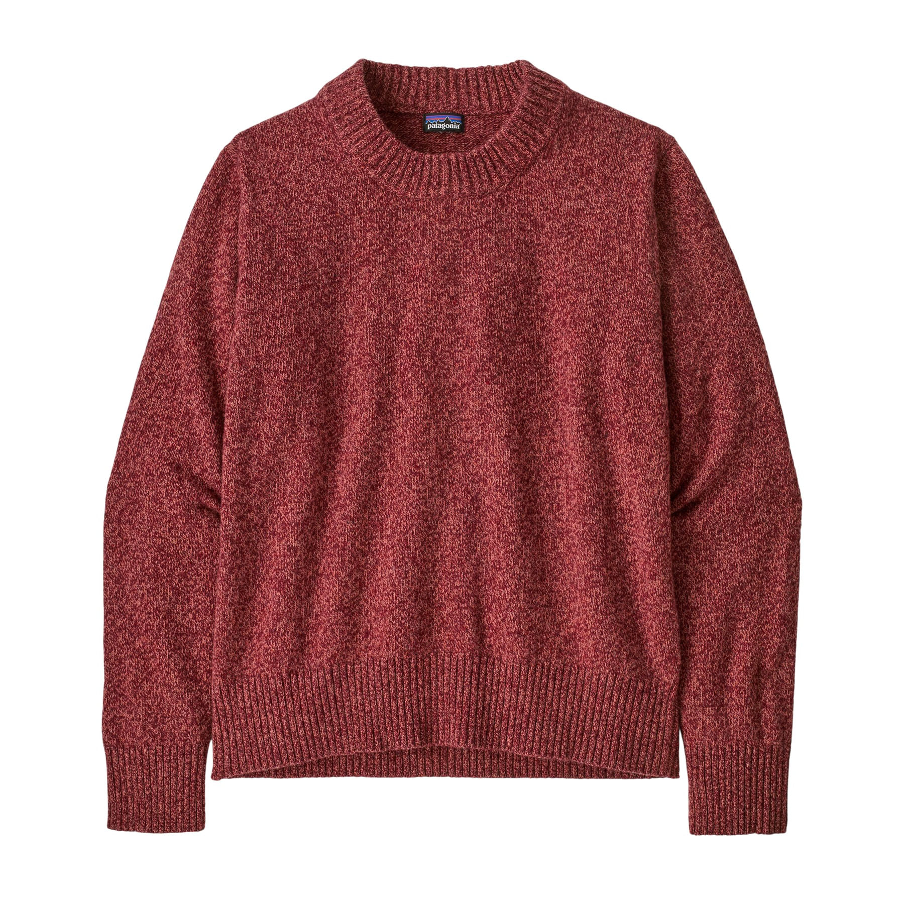 Patagonia-Recycled-Wool-Crewneck-Sweater---Women-s-Dappled---Dark-Ruby