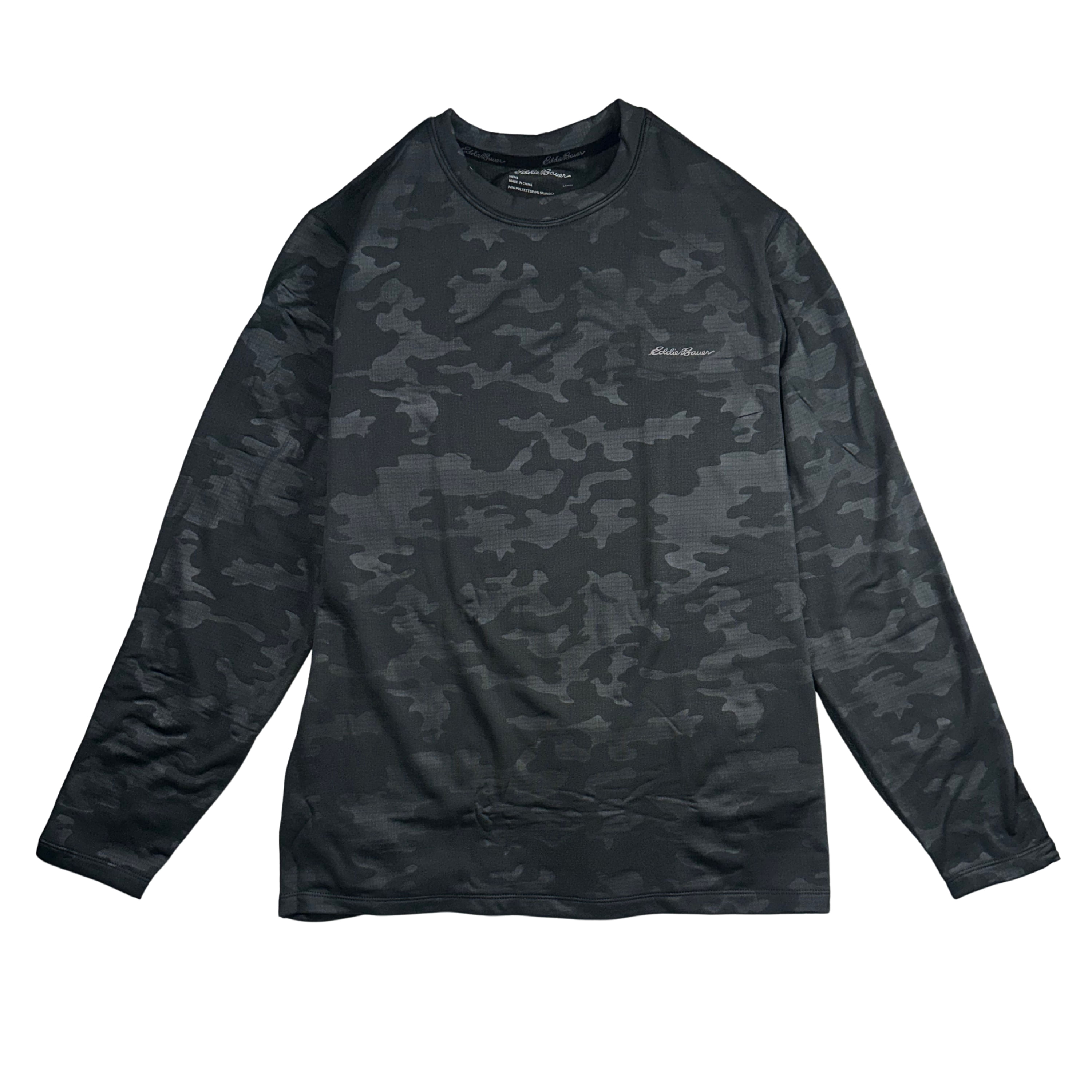 Eddie-Bauer-Heavyweight-Mini-Grid-Fleece-Crew-Top---Men-s-Grey-Camo