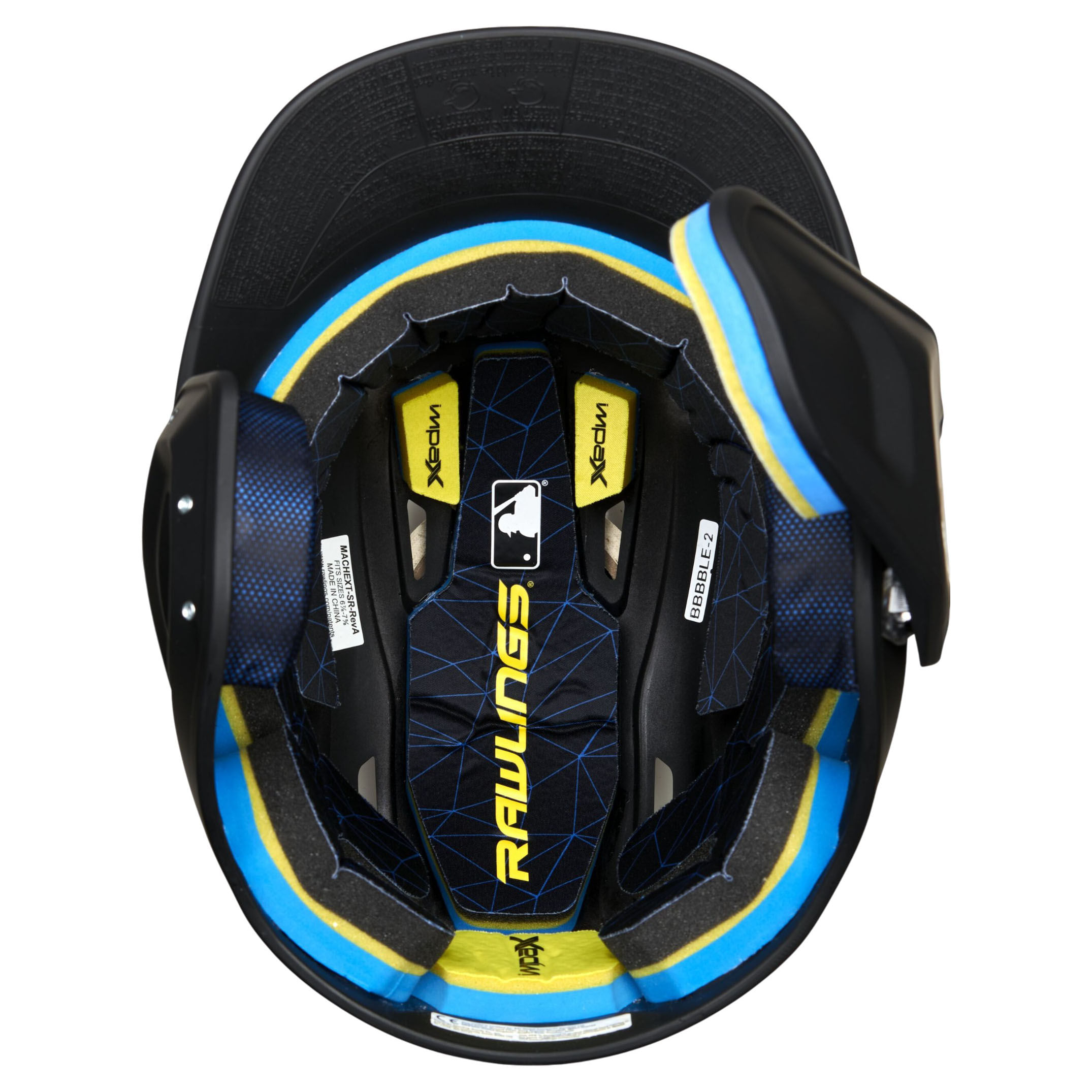 Rawlings-Mach-Adjust-With-RHB-Extension-Batting-Helmet-Black