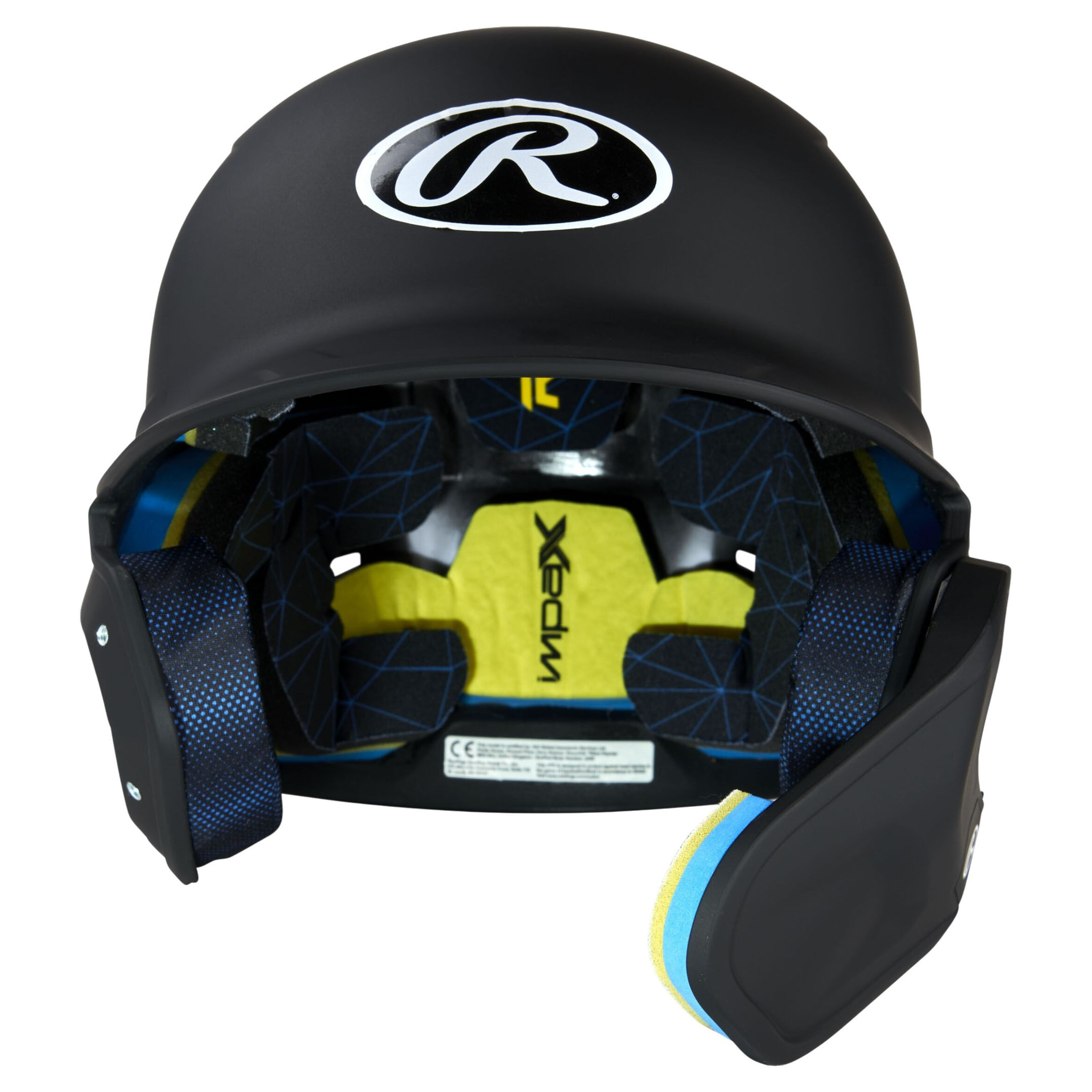 Rawlings-Mach-Adjust-With-RHB-Extension-Batting-Helmet-Black