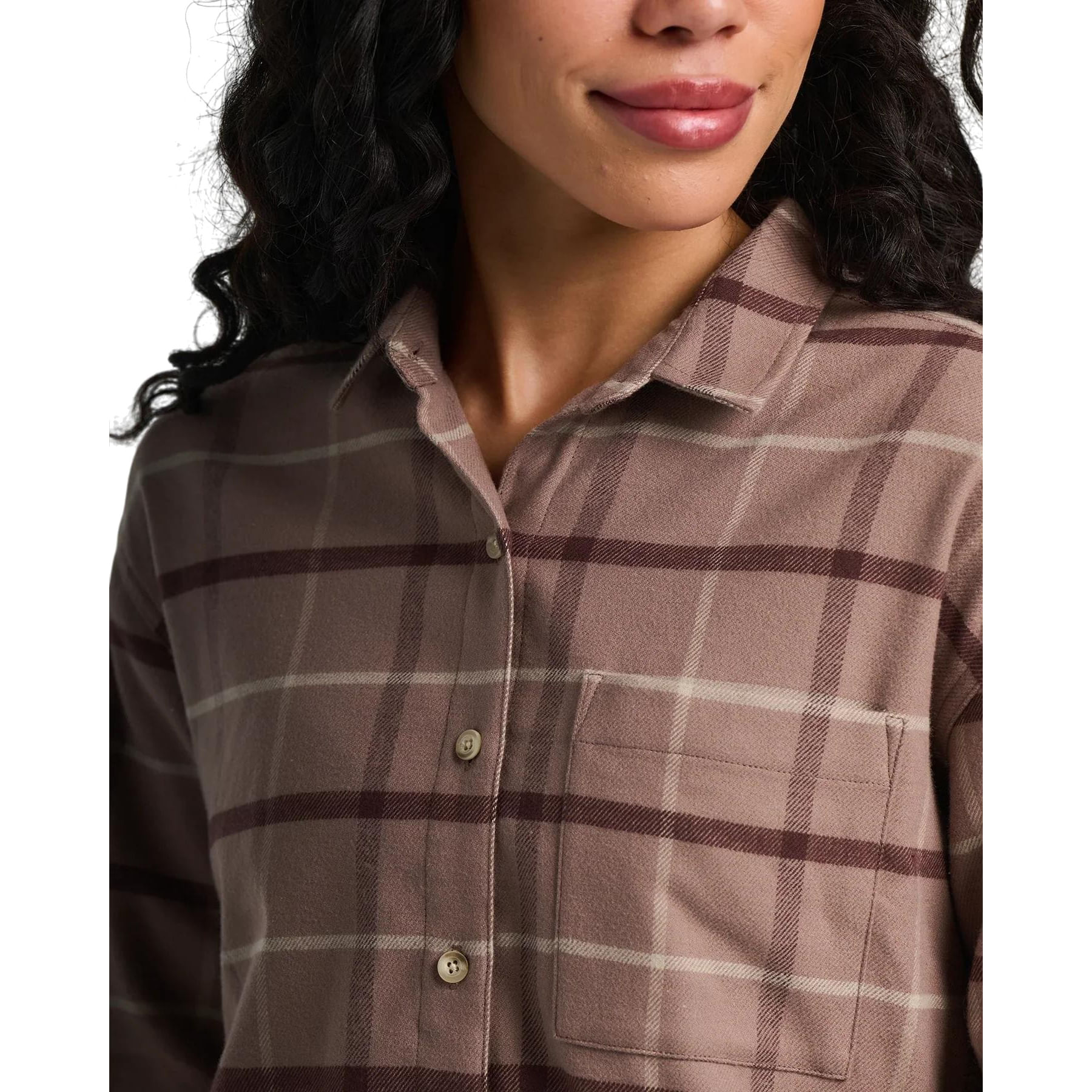Free-Fly-Seawool-Flannel-Shirt---Women-s-Fossil-Plaid