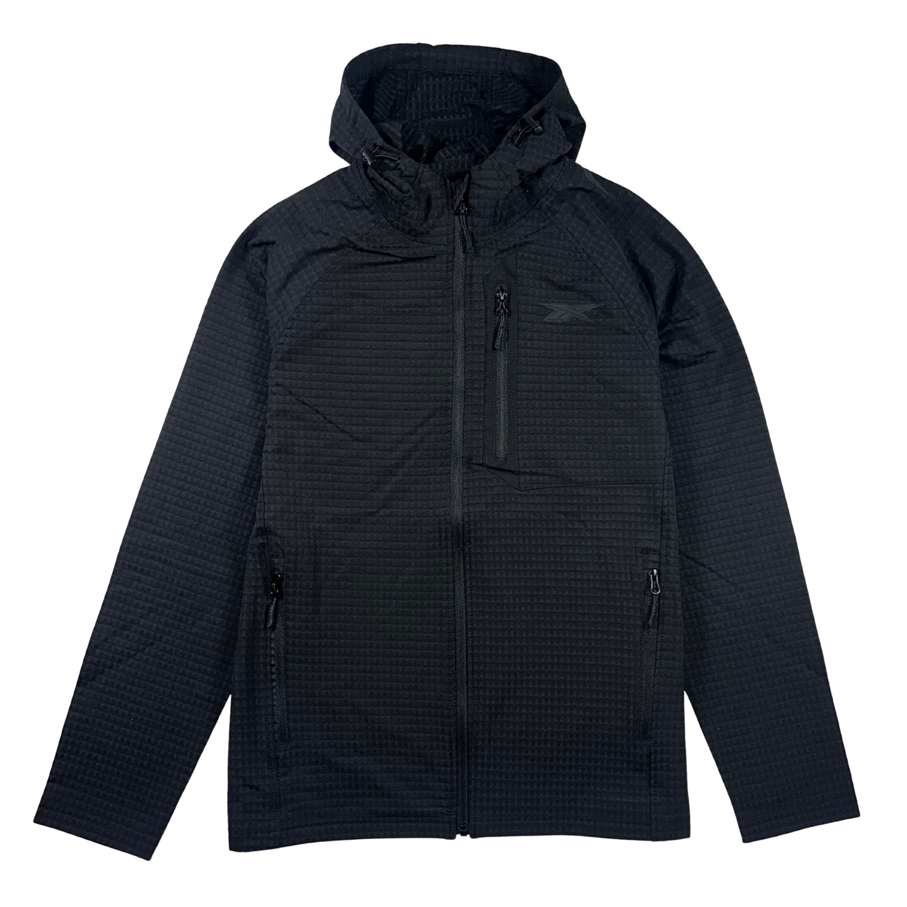 Reebok-Gridded-Fleece-Hooded-Jacket---Men-s-Black