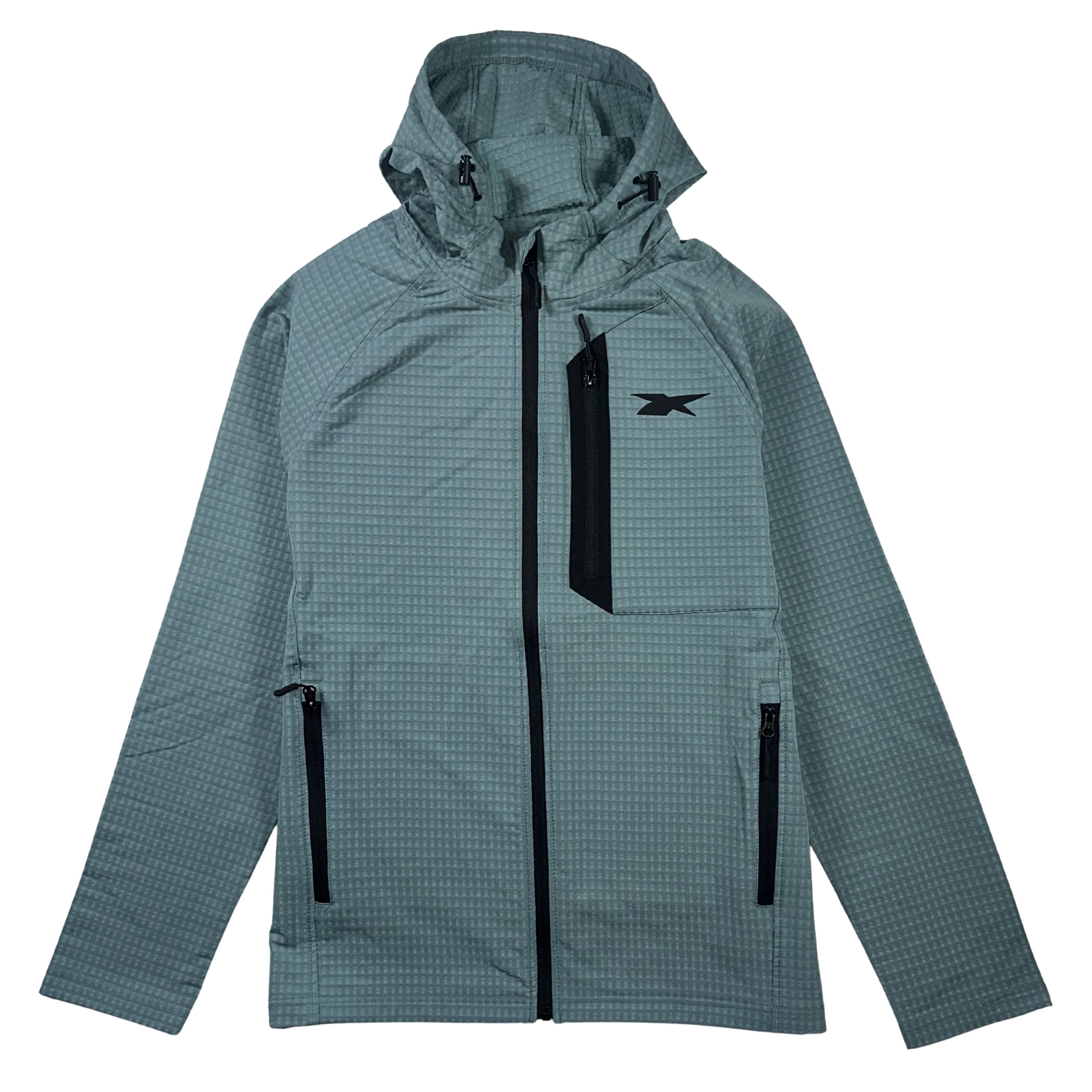 Reebok-Gridded-Fleece-Hooded-Jacket---Men-s-Blue-Slate
