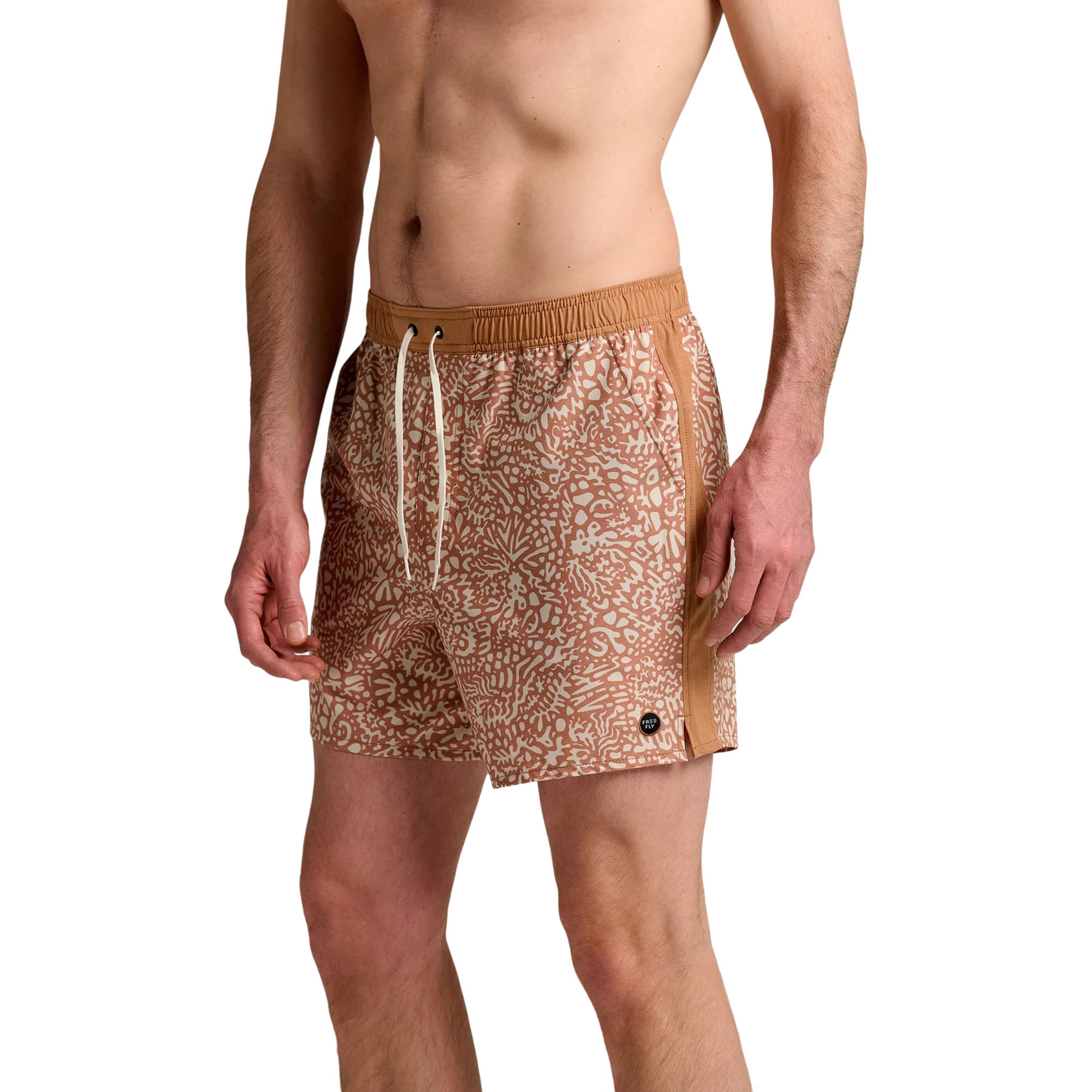 Free-Fly-Palmera-Elastic-Boardshort---Men-s-Drifter-Print---Canyon-Clay