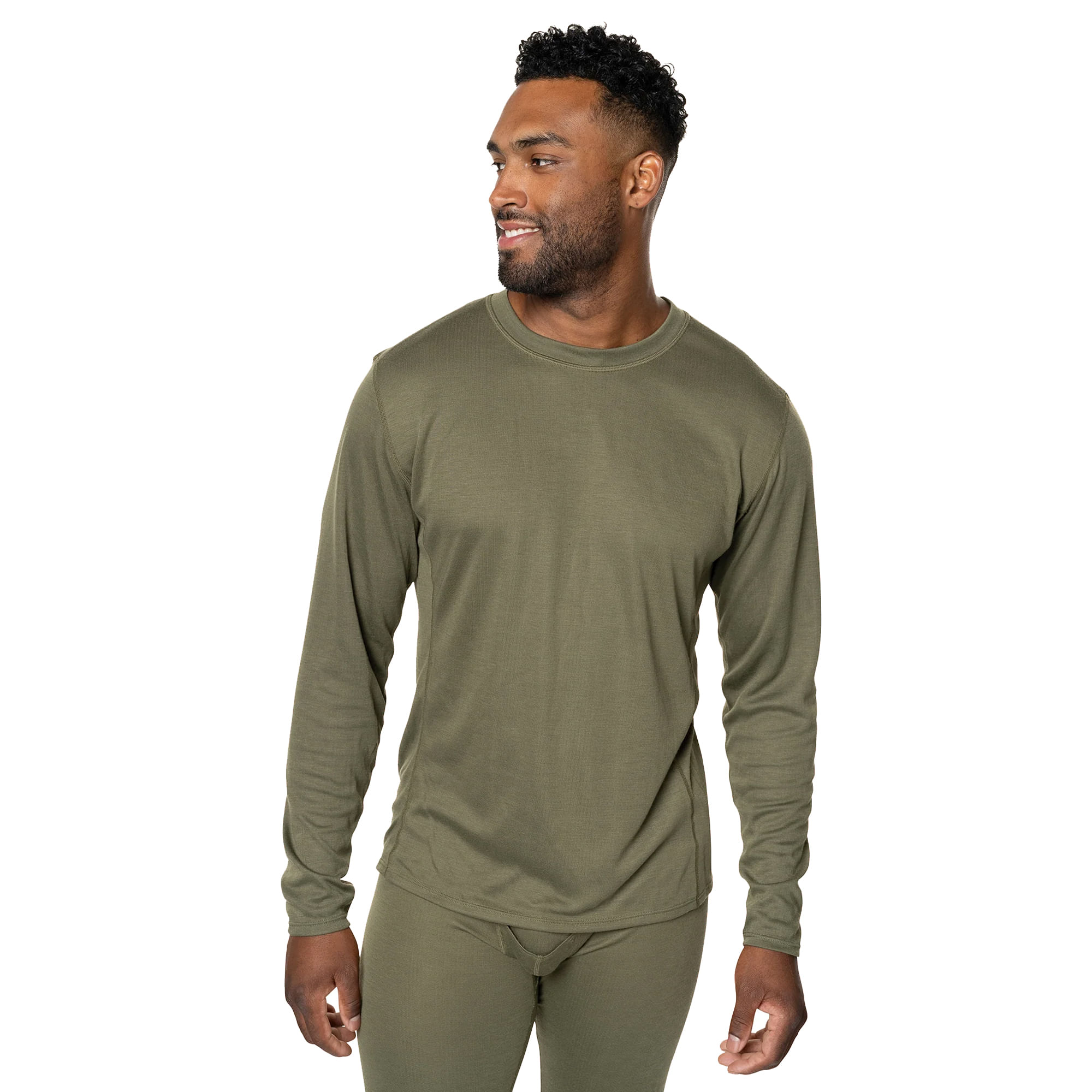 Polarmax-Double-Layer-Crewneck---Men-s-OD-Green