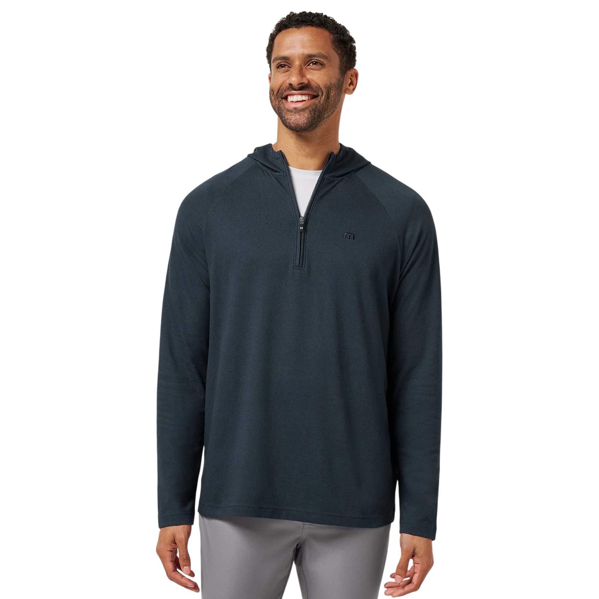 TravisMathew Upgraded Striped Quarter Zip Pullover - Men's - Als.com