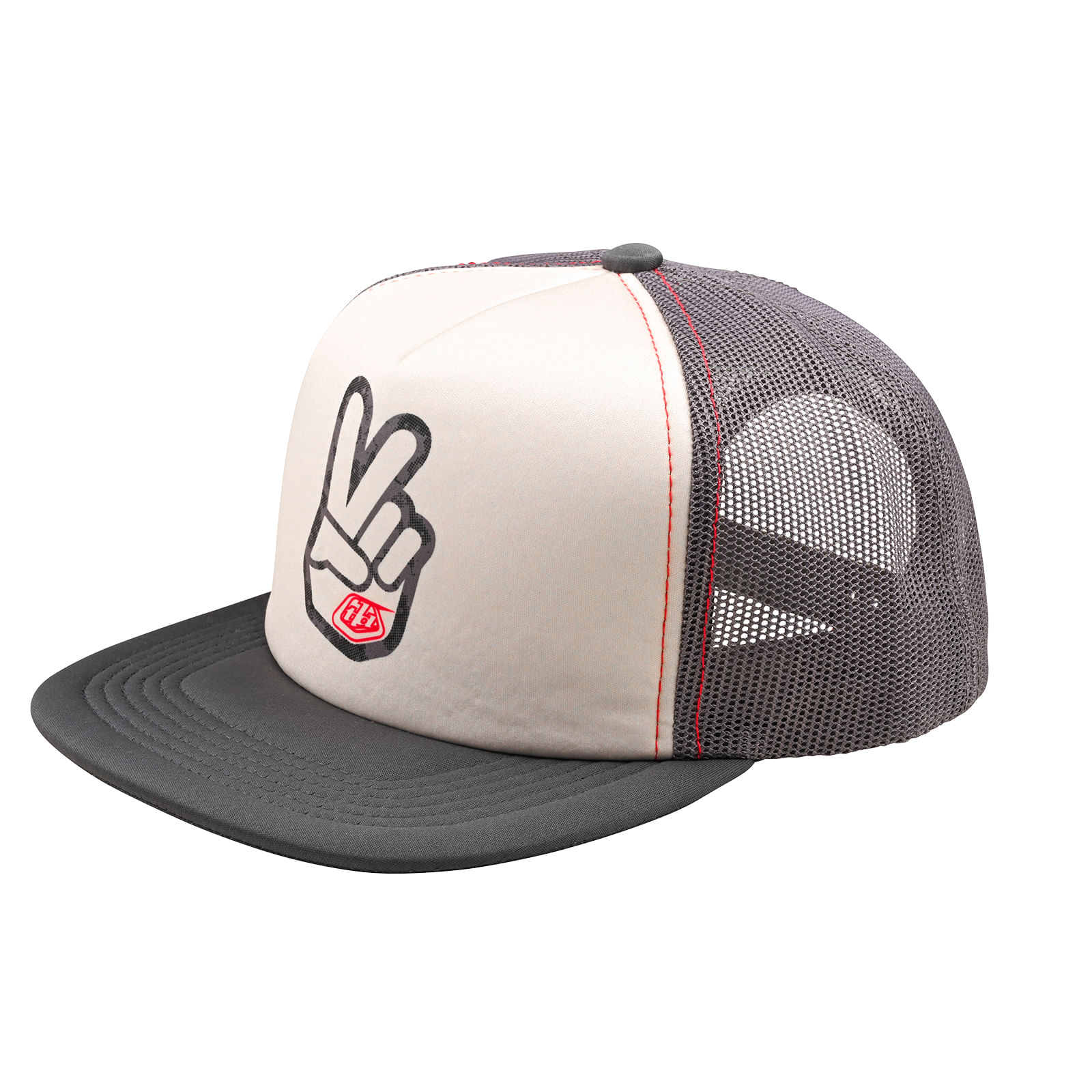 Troy-Lee-Designs-Snapback-Peace-Out-Hat-White---Carbon