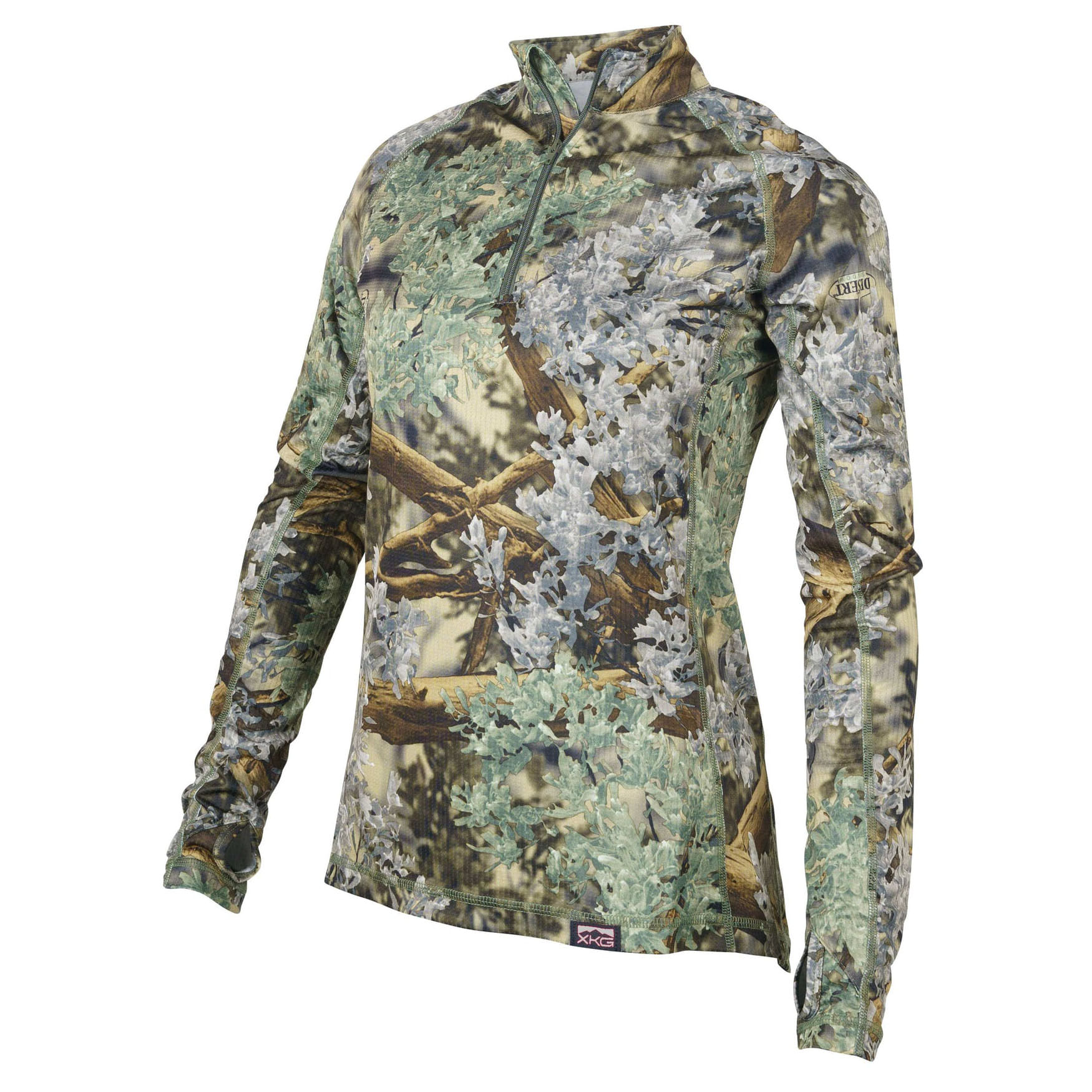 King-s-Camo-XKG-Elevation-1-4-Zip-T-Shirt---Women-s-Desert-Shadow