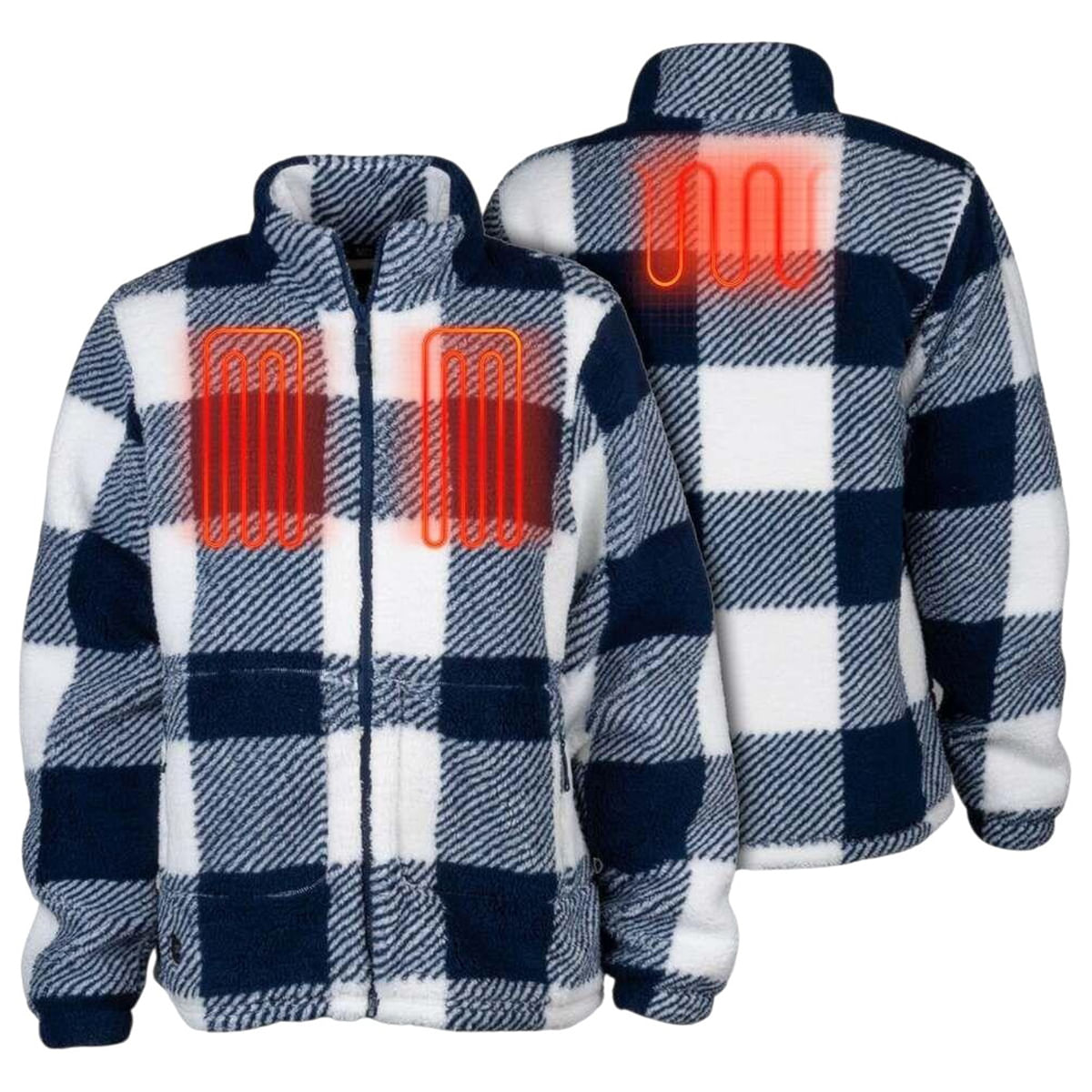 Mobile-Warming-Upland-Sherpa-Printed-Long-Heated-Jacket---Women-s-Blue-Plaid
