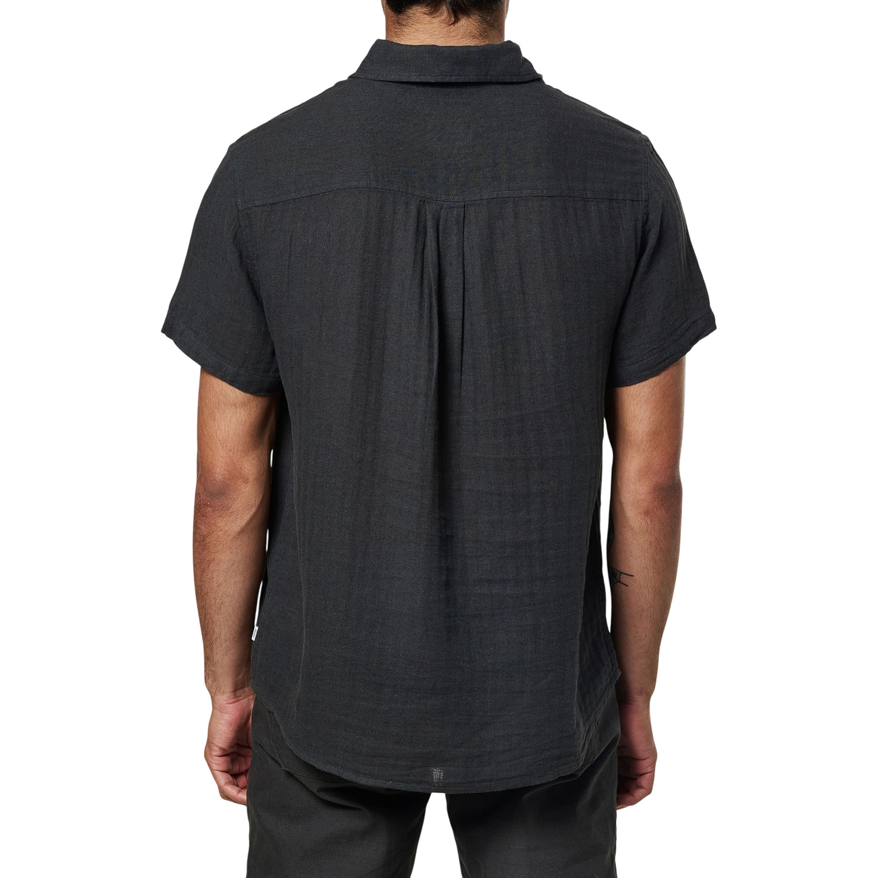 Katin-Alan-Solid-Short-Sleeve-Button-Up-Shirt---Men-s-Black-Wash
