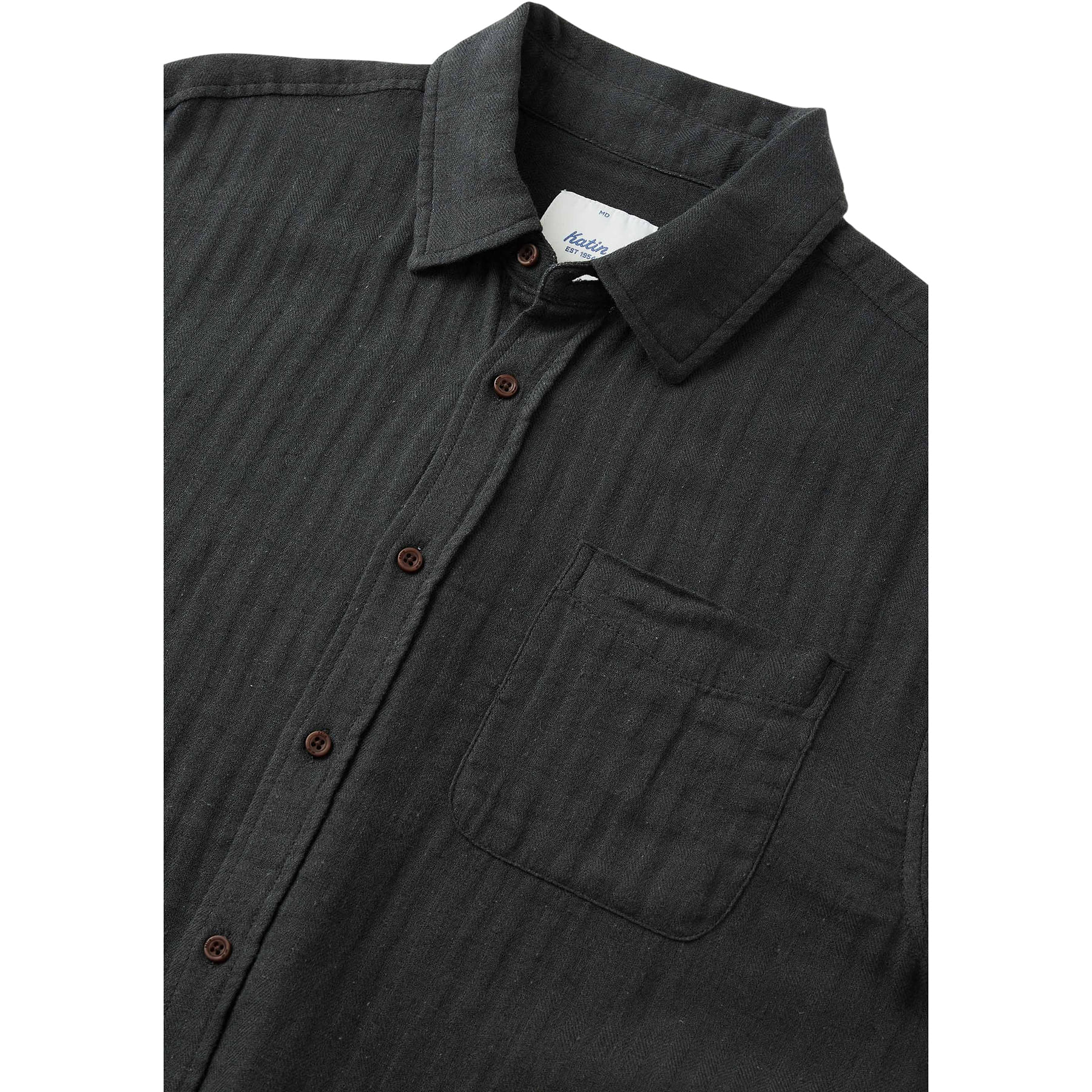 Katin-Alan-Solid-Short-Sleeve-Button-Up-Shirt---Men-s-Black-Wash