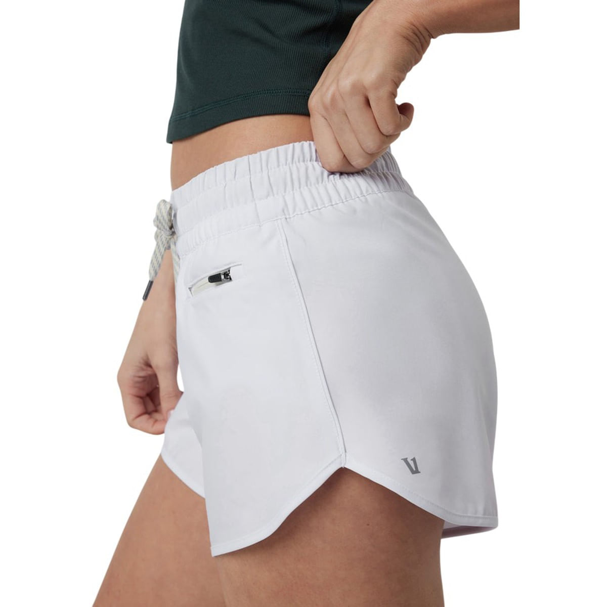 Vuori Clementine 2.0 4" Short - Women's - White L 4" Inseam
