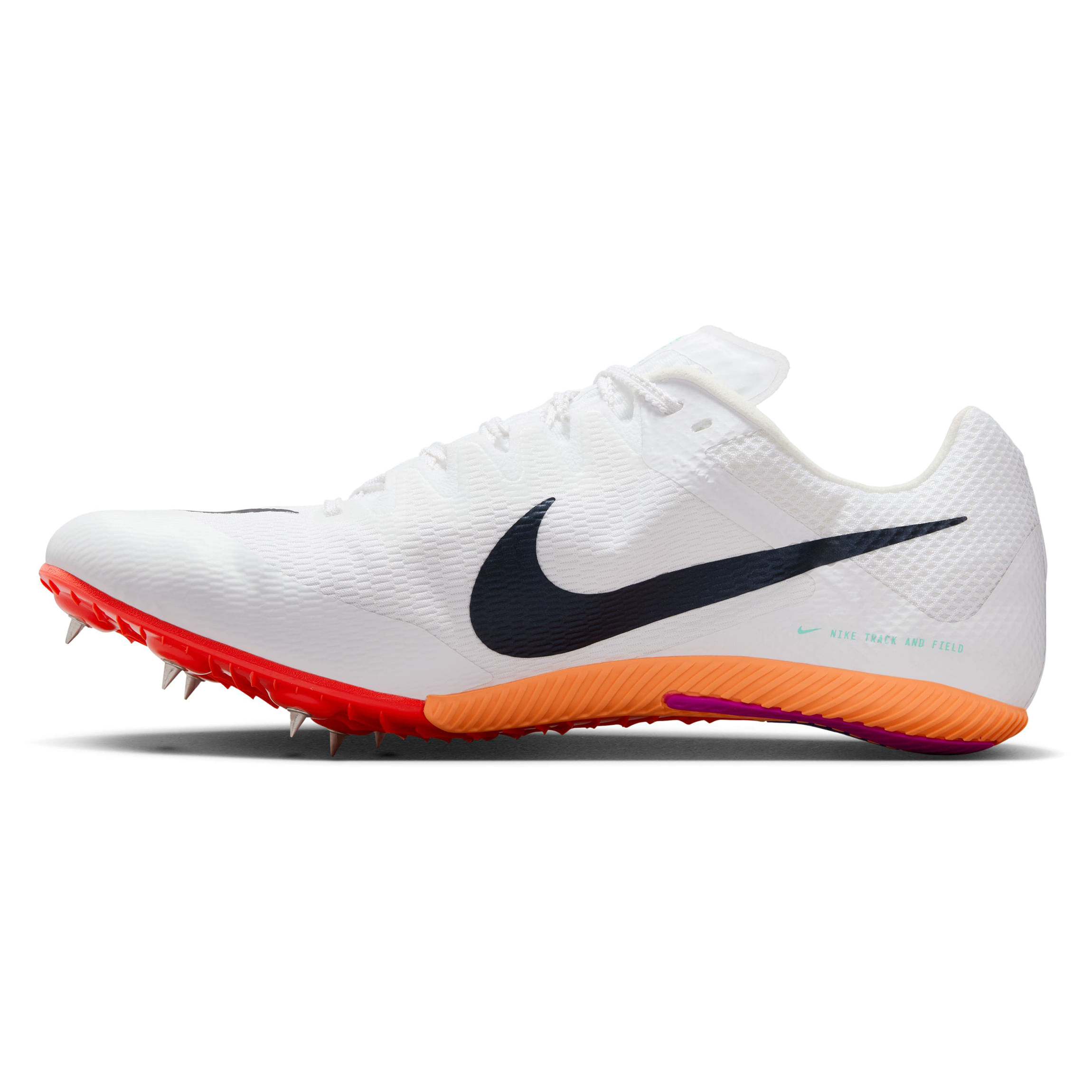 Nike-Zoom-Rival-Sprint-Track-Spike-White---Obsidian-Bright-Crimson-Hyper-Turq