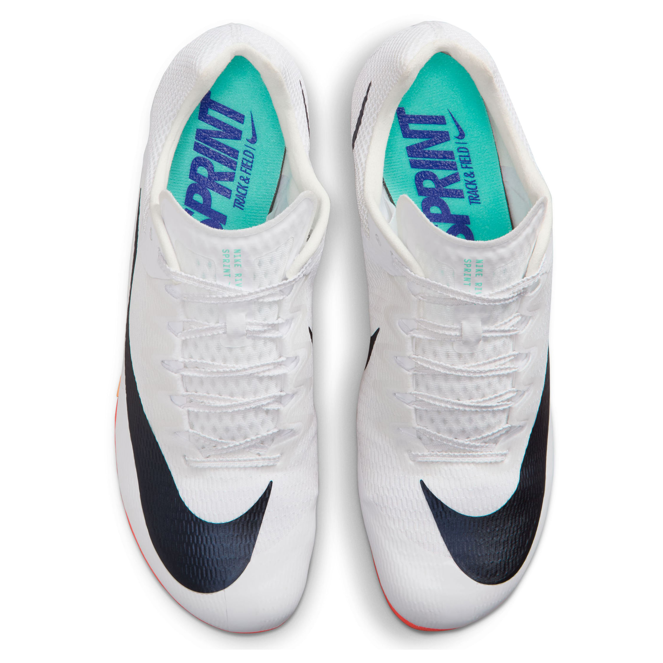 Nike-Zoom-Rival-Sprint-Track-Spike-White---Obsidian-Bright-Crimson-Hyper-Turq