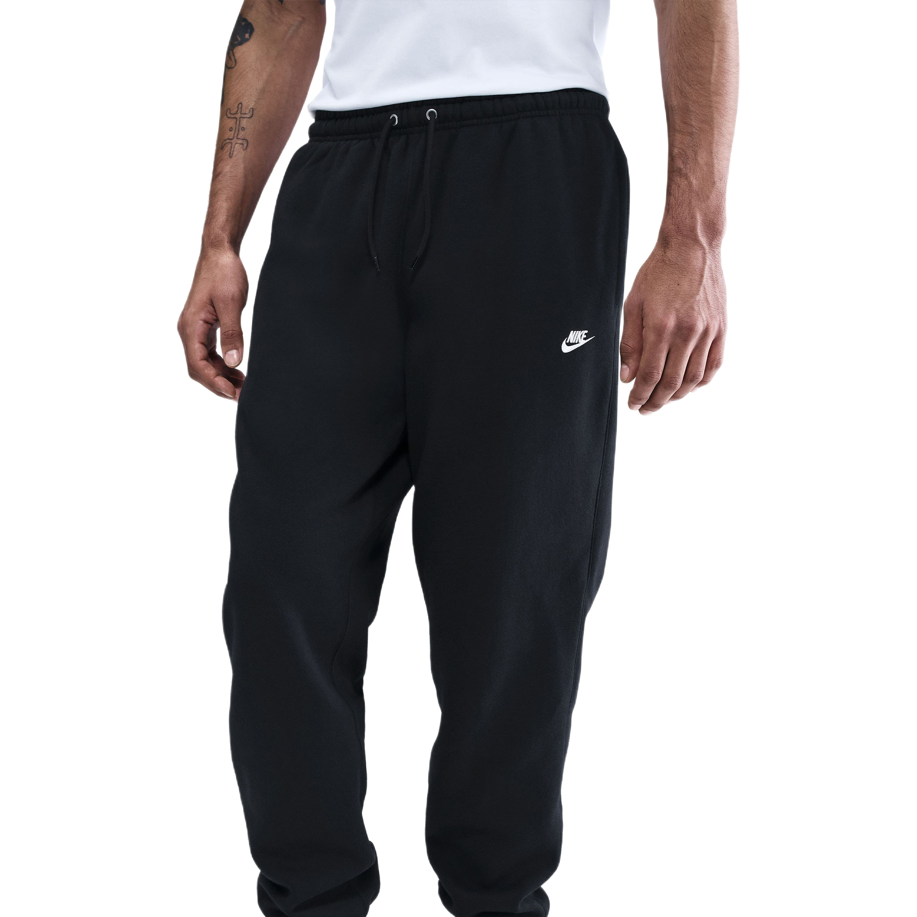 Nike-Club-Cuffed-Brushed-Fleece-Pant---Men-s-Black---Black---White