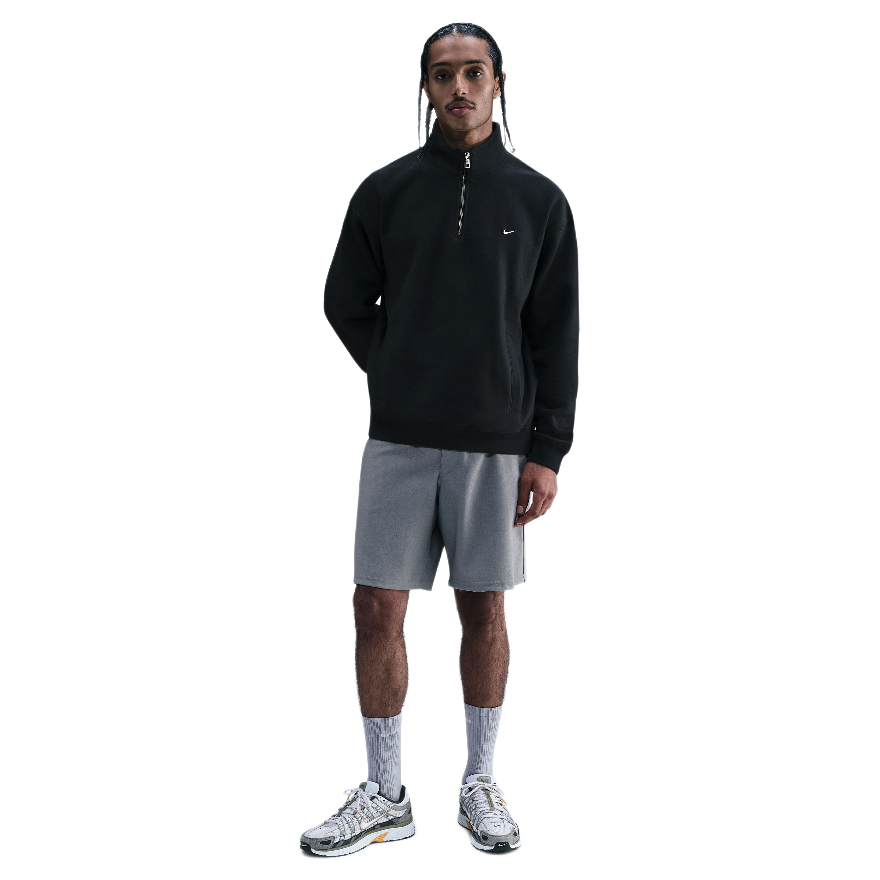 Nike Solo Swoosh Fleece Quarter-Zip Top - Men's - Als.com