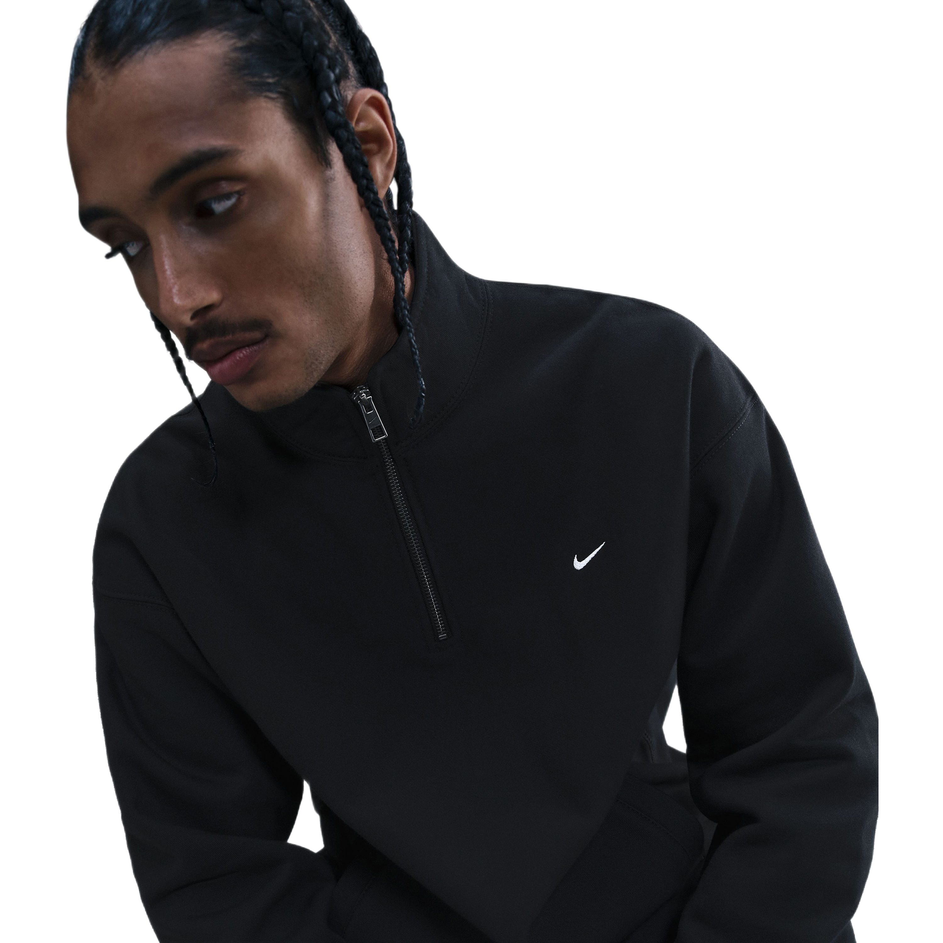 Nike Solo Swoosh Fleece Quarter-Zip Top - Men's - Als.com