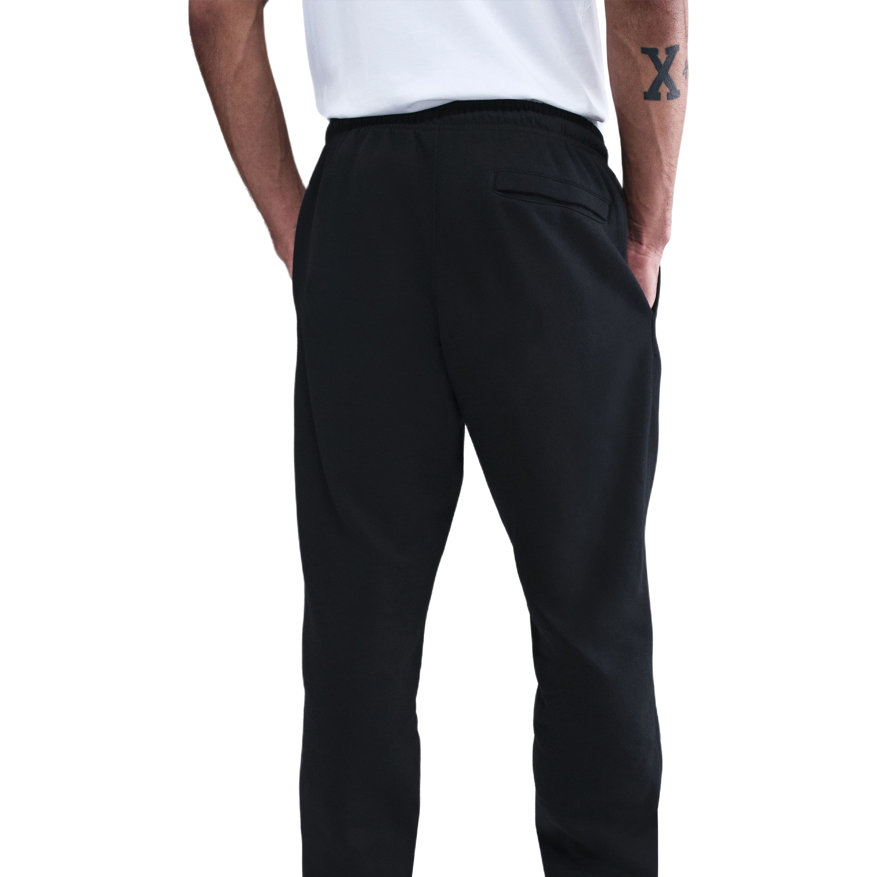 Nike-Club-Cuffed-Brushed-Fleece-Pant---Men-s-Black---Black---White