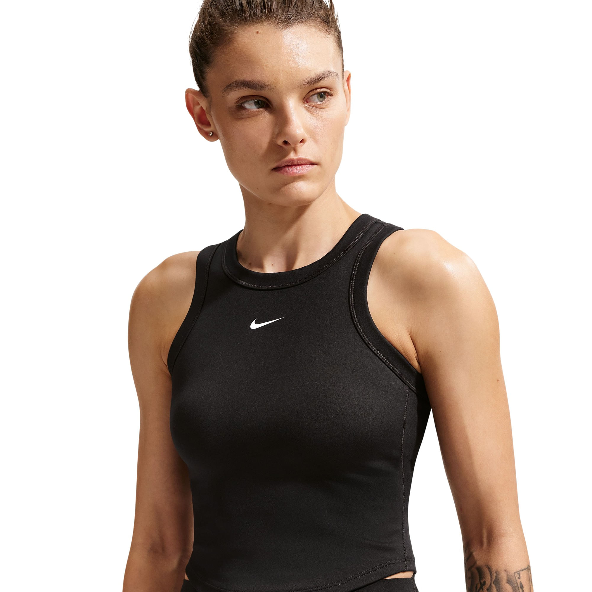 Nike-One-Fitted-Dri-FIT-Cropped-Tank-Top---Women-s-Black---White