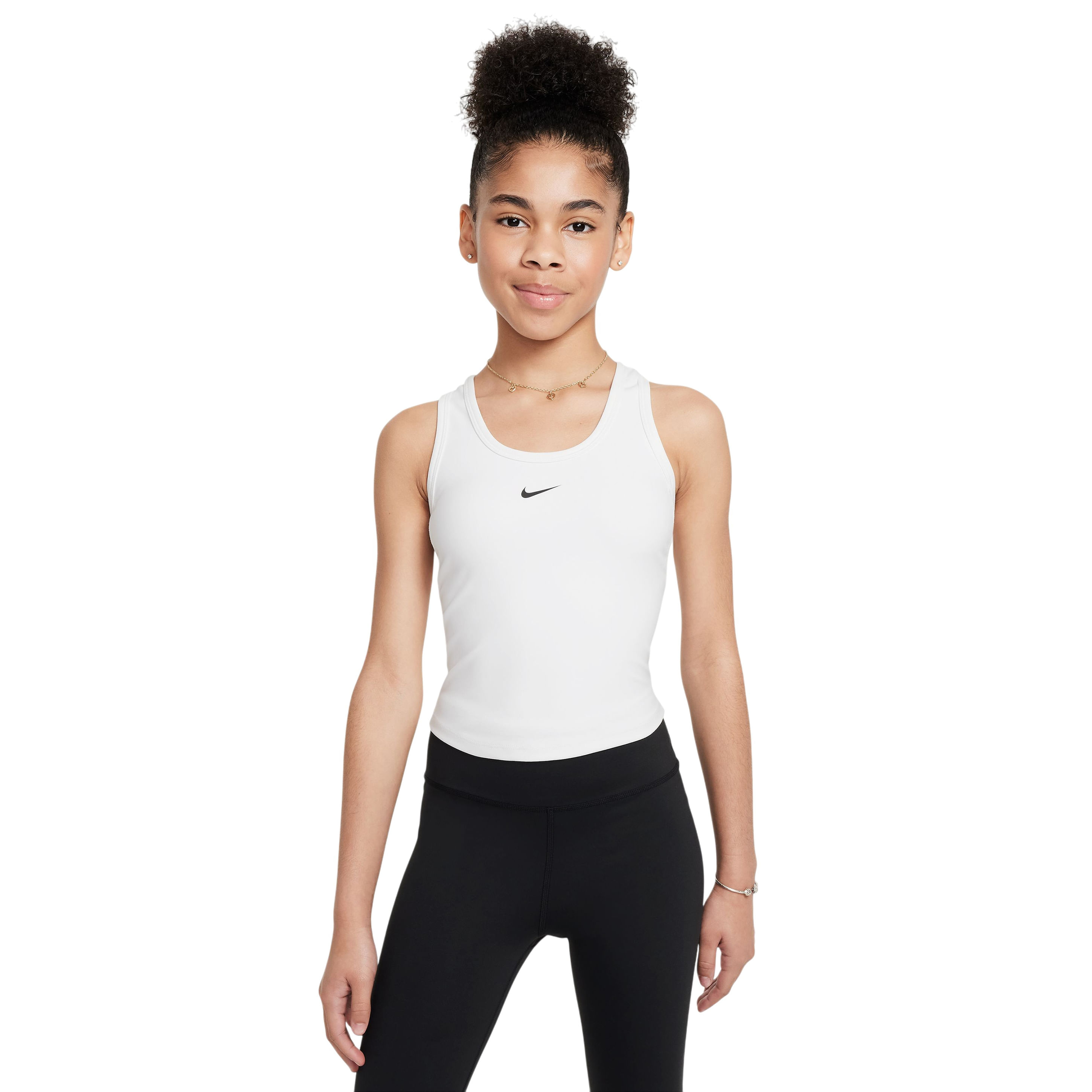 Nike-One-Fitted-Big-Kids--Dri-Fit-Tank-White---Black