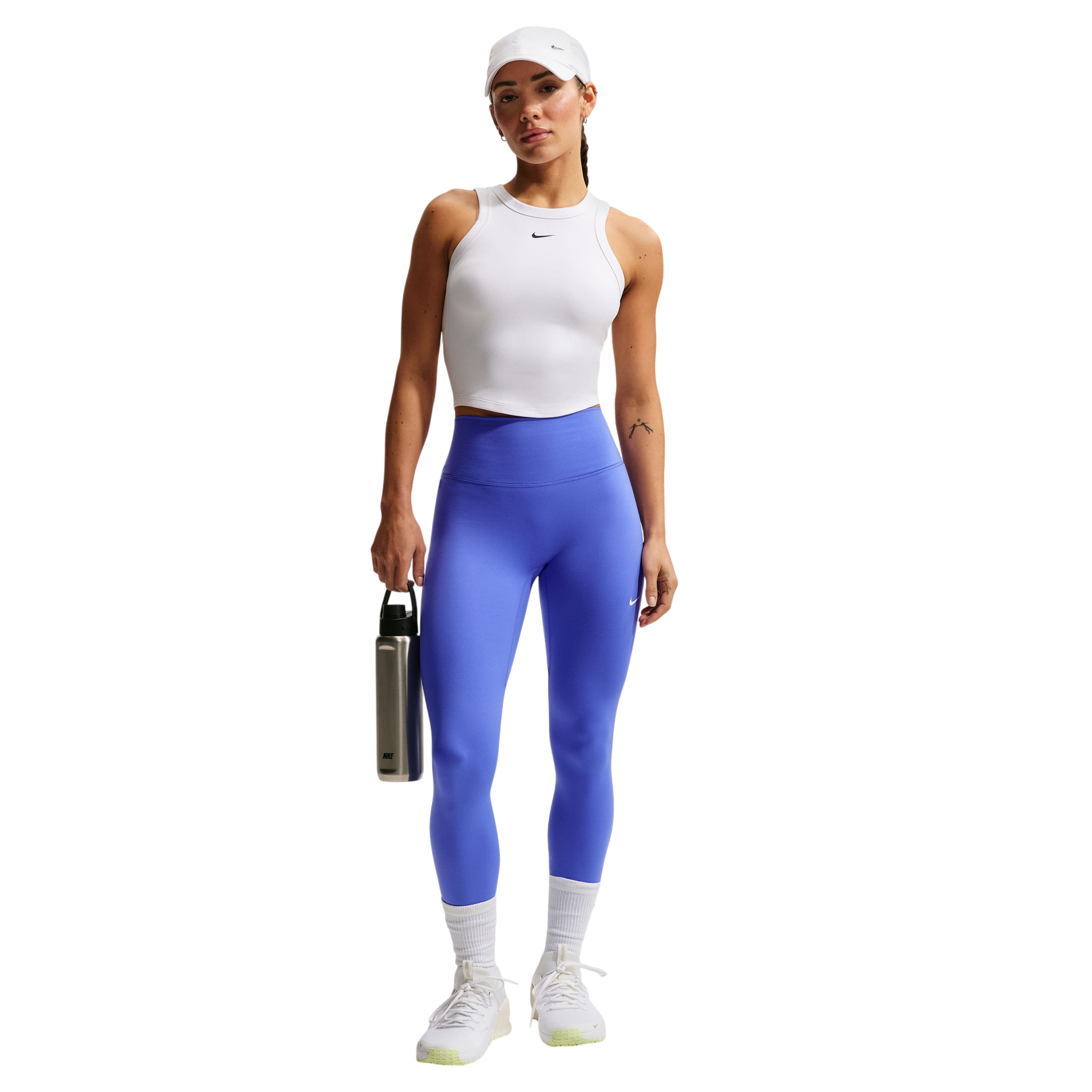 Nike-One-Fitted-Dri-FIT-Cropped-Tank-Top---Women-s-White---Black