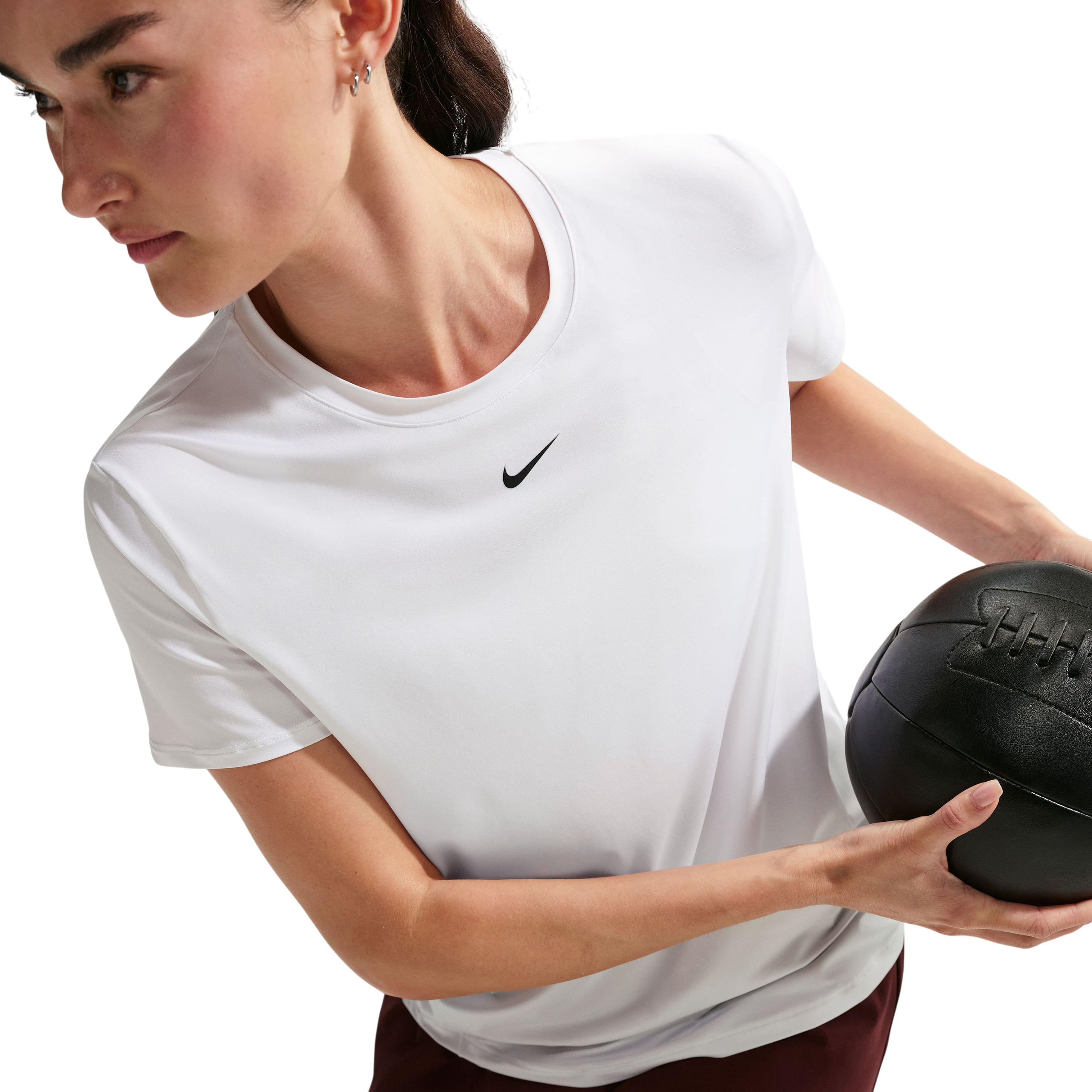 nike dri fit white t shirt women's