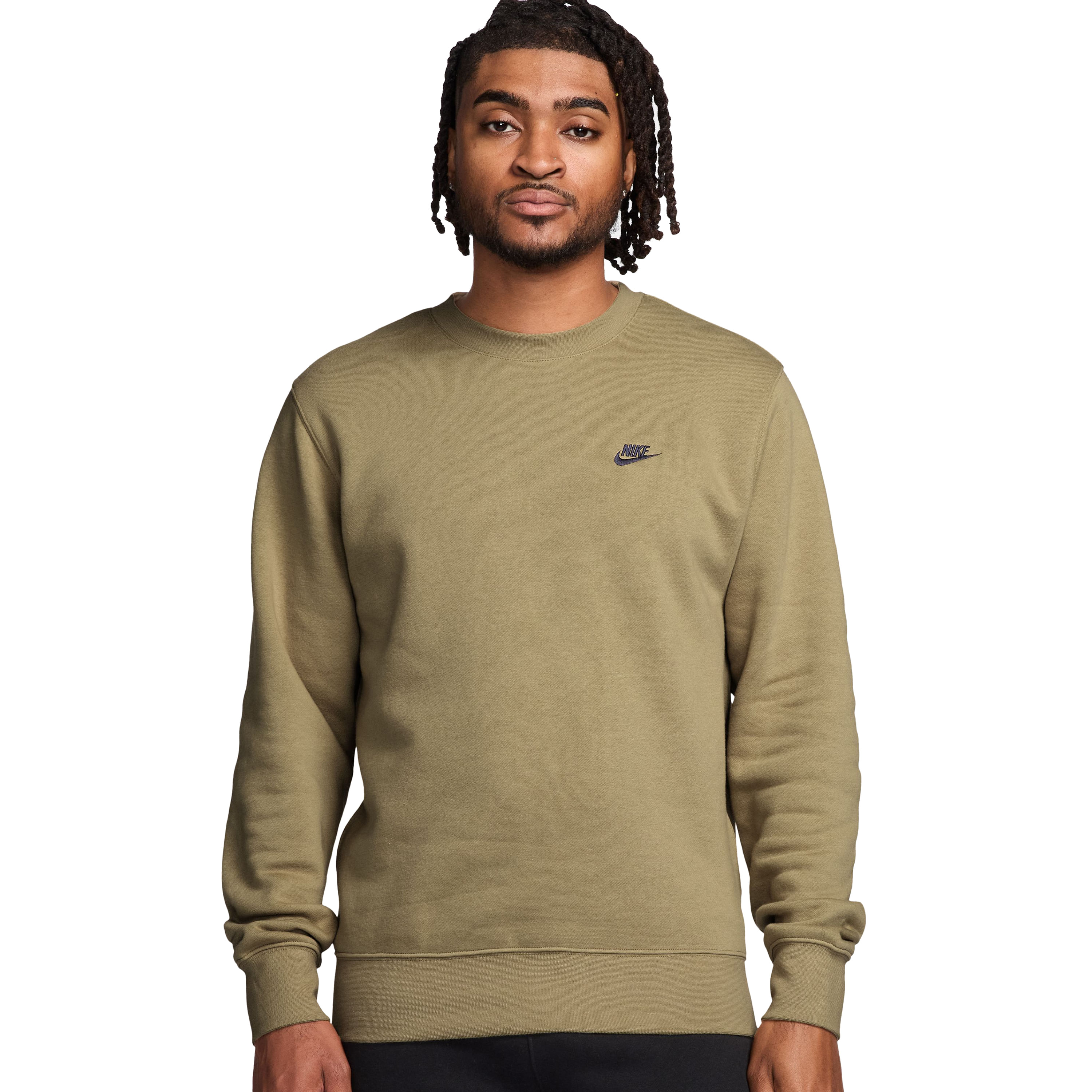 nike club fleece sweatshirt in grain