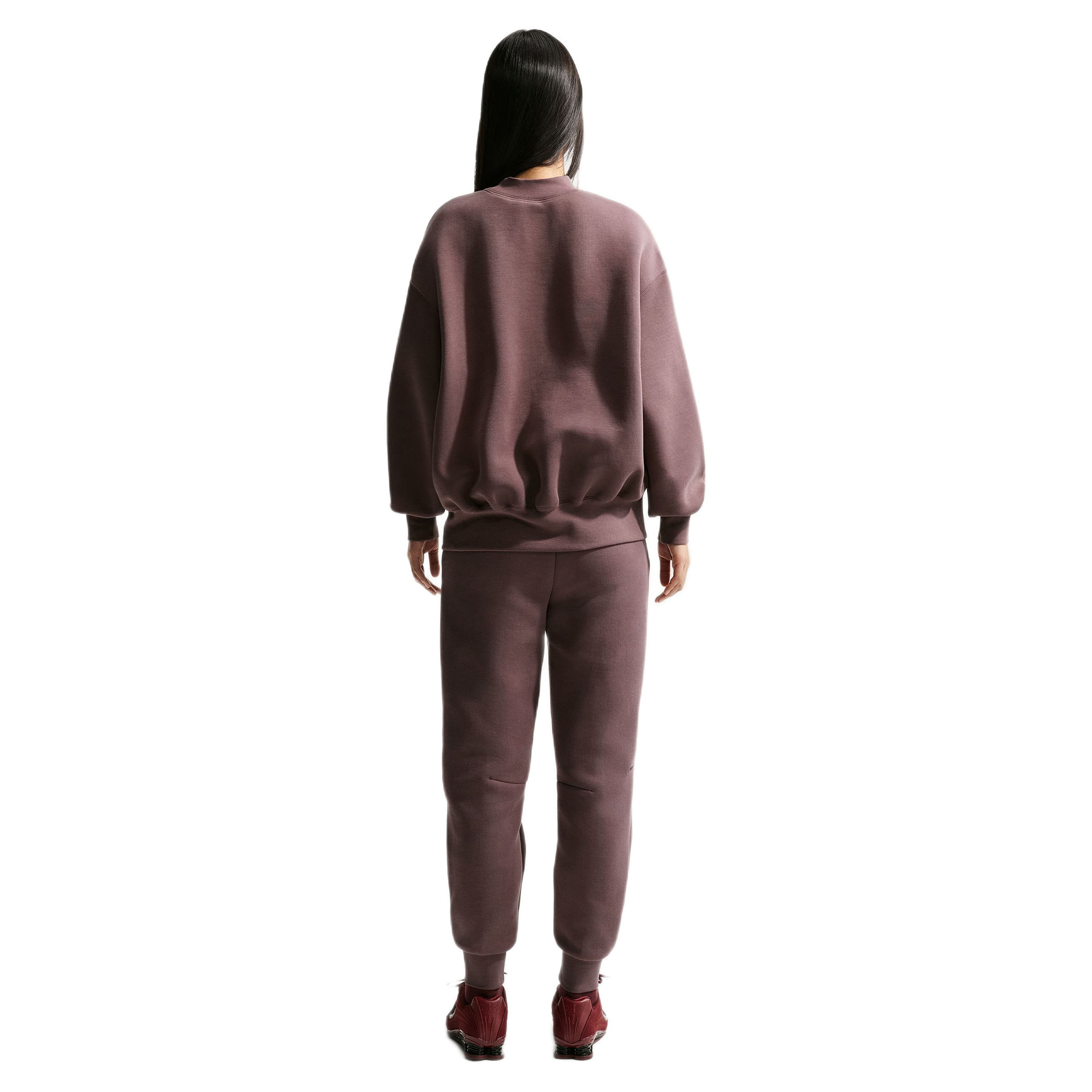 Nike Sportswear Tech Fleece Oversized Crew-neck Sweatshirt - Women's - Tattoo / Black S