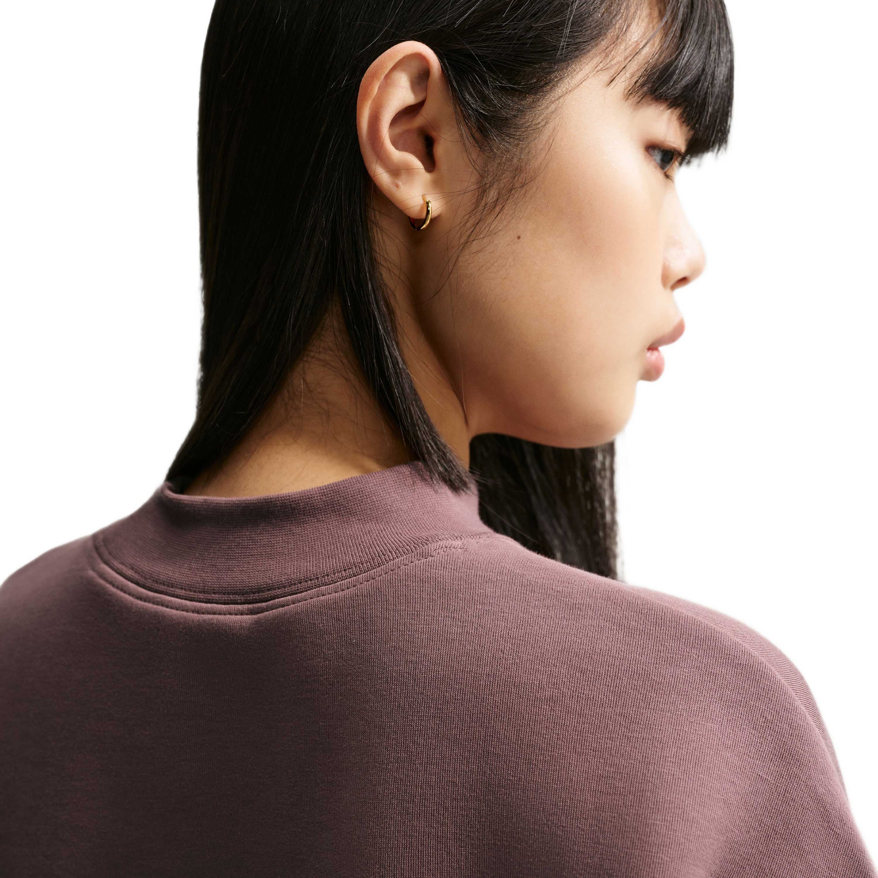 Nike Sportswear Tech Fleece Oversized Crew-neck Sweatshirt - Women's - Tattoo / Black S