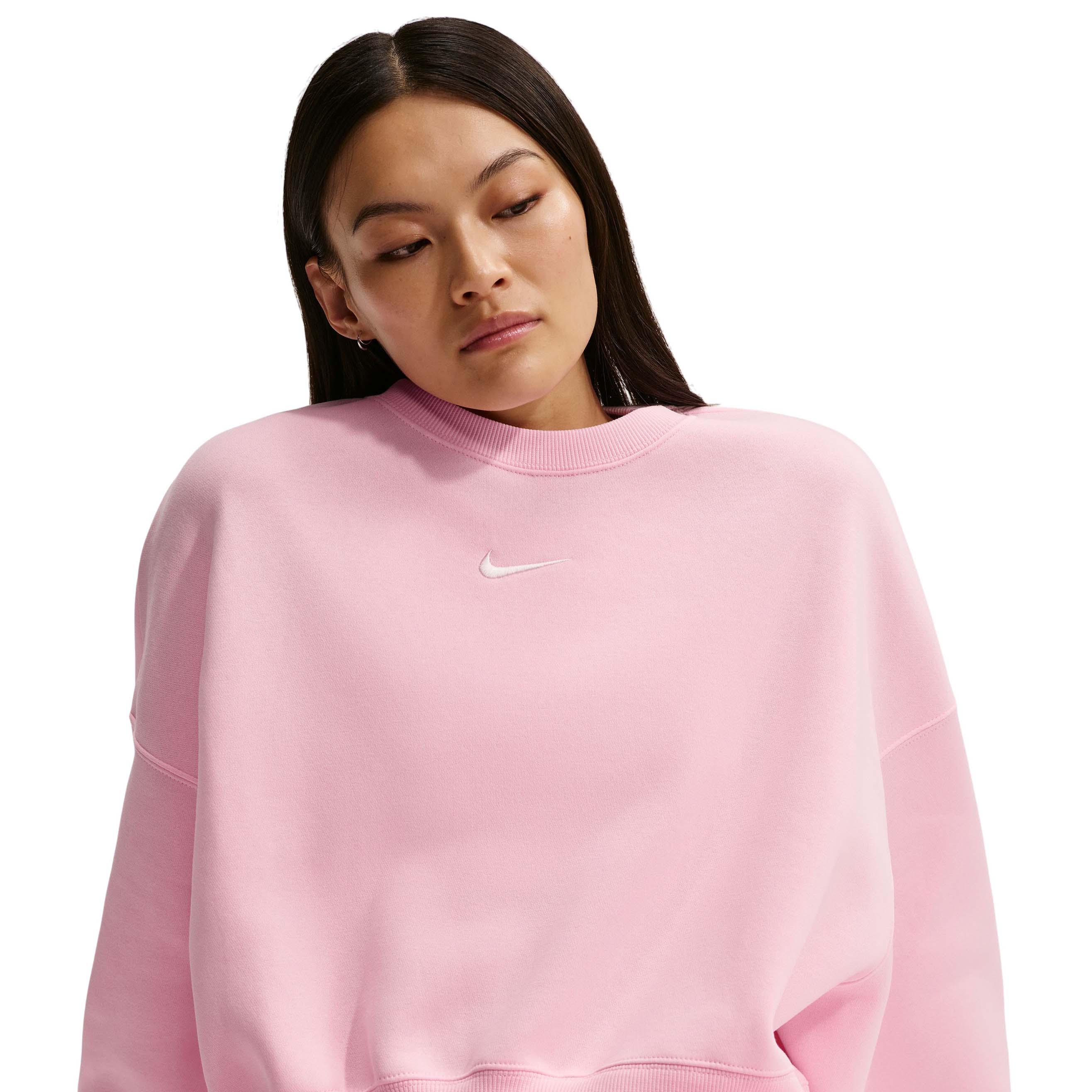 Nike-Sportswear-Phoenix-Fleece-Over-Oversized-Crewneck-Sweatshirt---Women-s-Pink-Foam---Sail