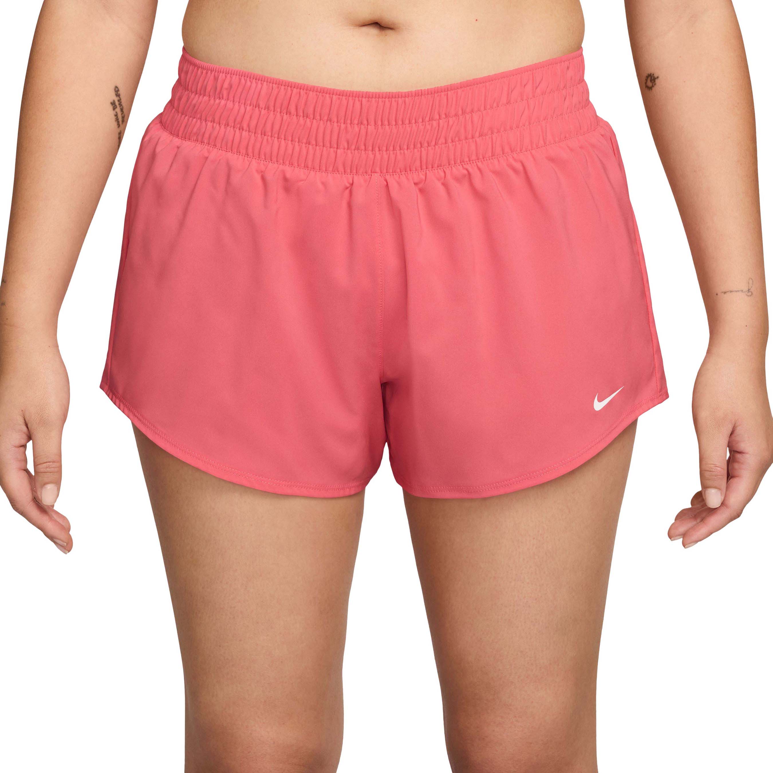 Nike-One-Dri-FIT-Mid-Rise-3--Brief-Lined-Shorts---Women-s-Sea-Coral---White