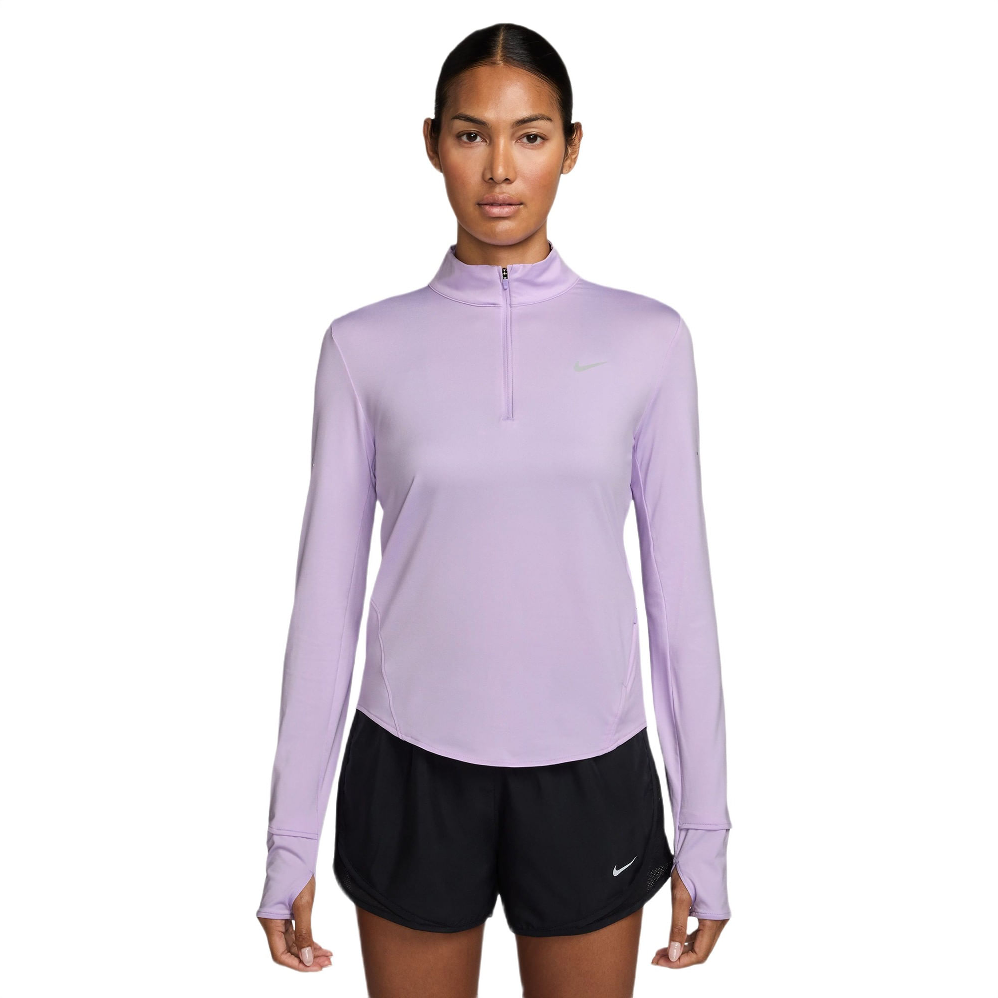 Nike-Swift-Dri-FIT-UV-1-4-Zip-Running-Top---Women-s-Violet-Mist---Reflective-Silver