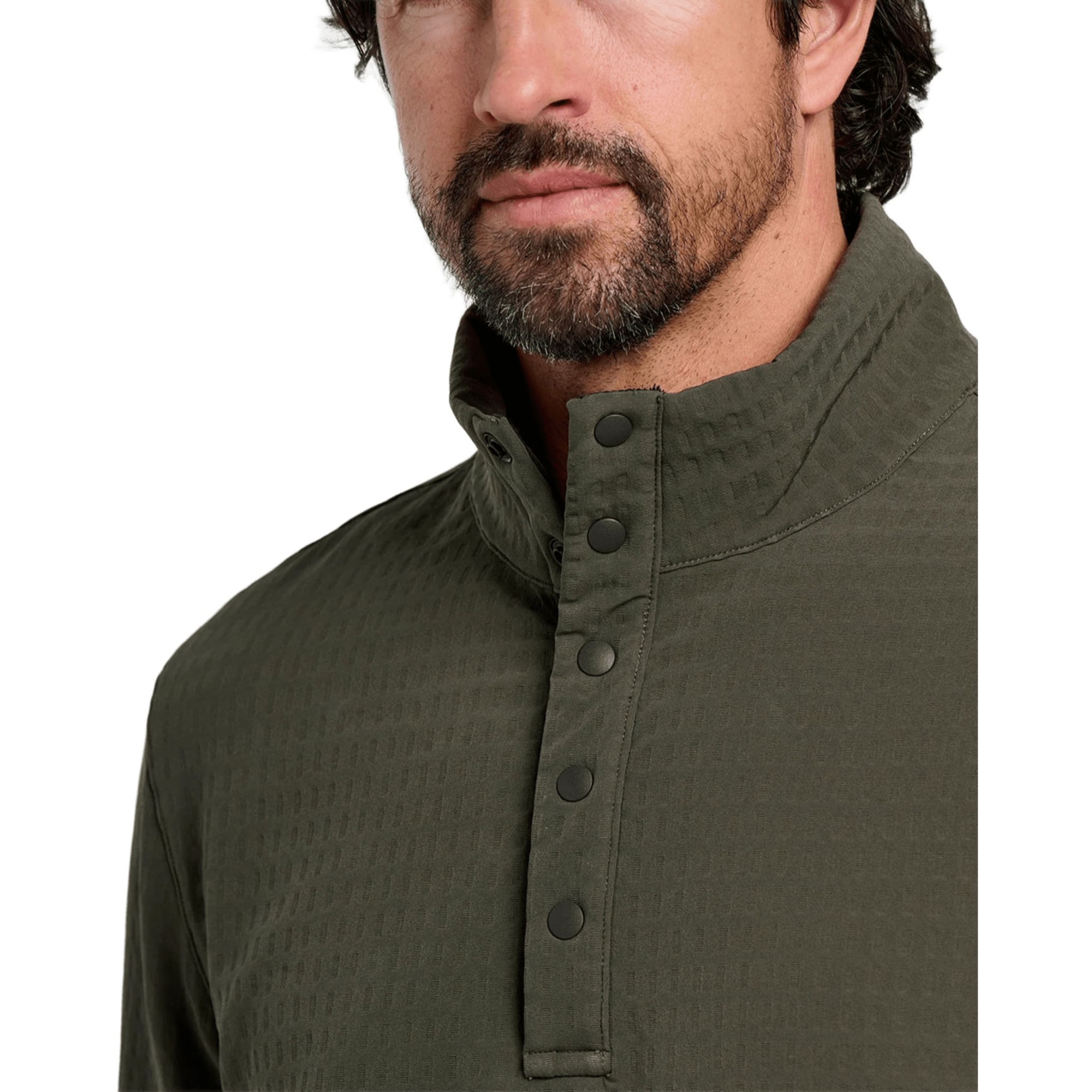Free-Fly-Gridback-Fleece-Snap-Pullover---Men-s-Dark-Olive