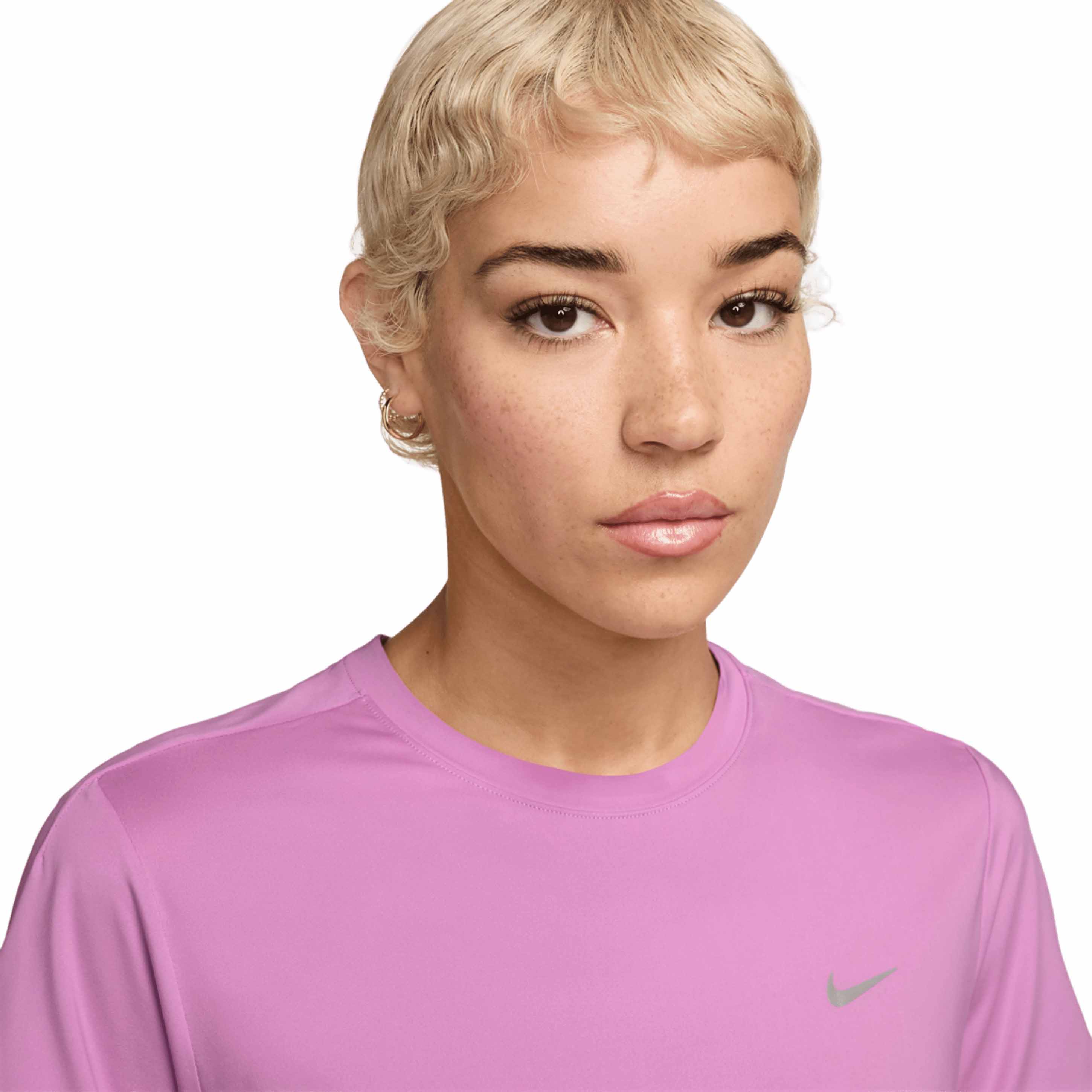 Nike Swift Dri-FIT Short-Sleeve Running Top - Women's - Light Magenta, Reflective Silver L – image 3 of 3