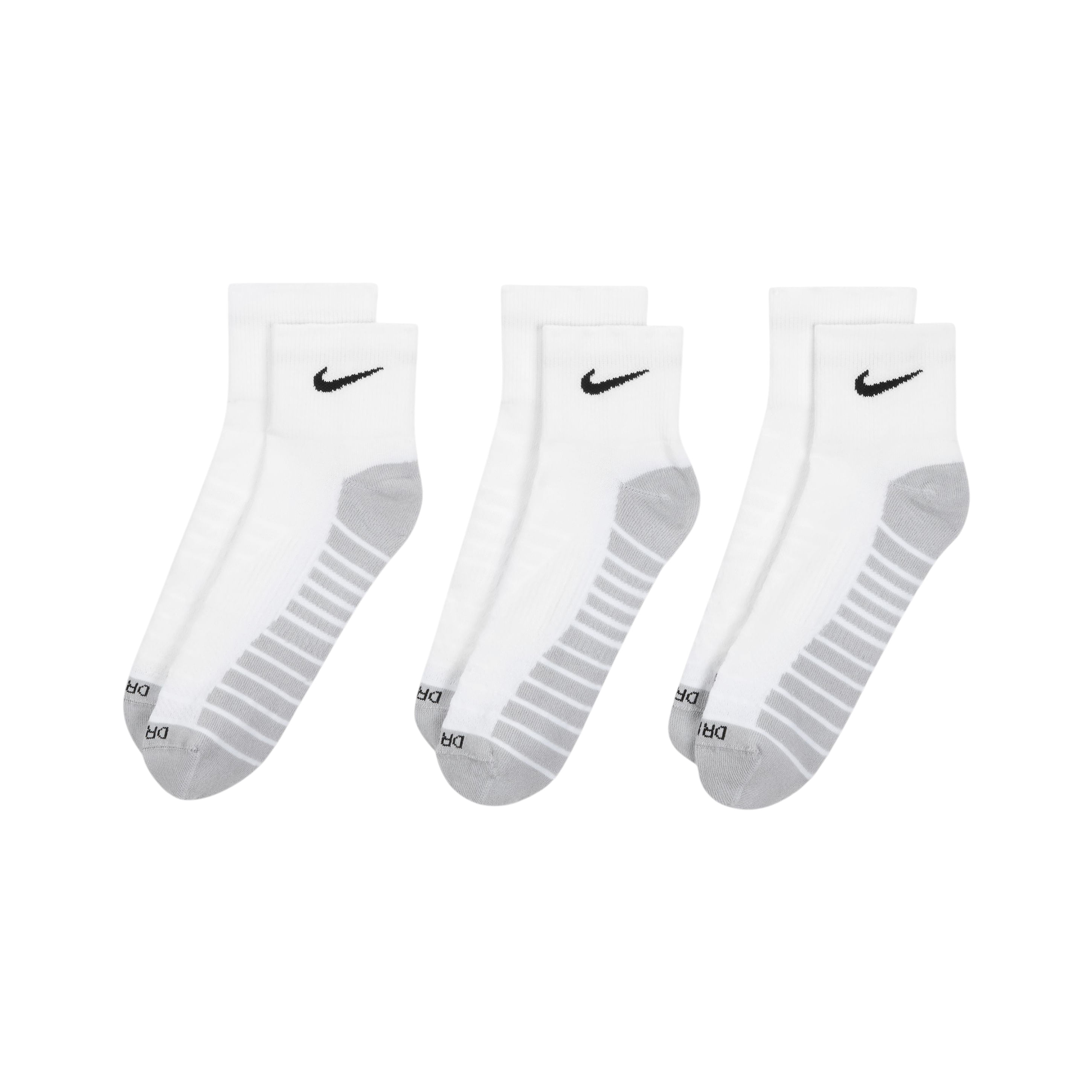 nike dri fit ankle socks white