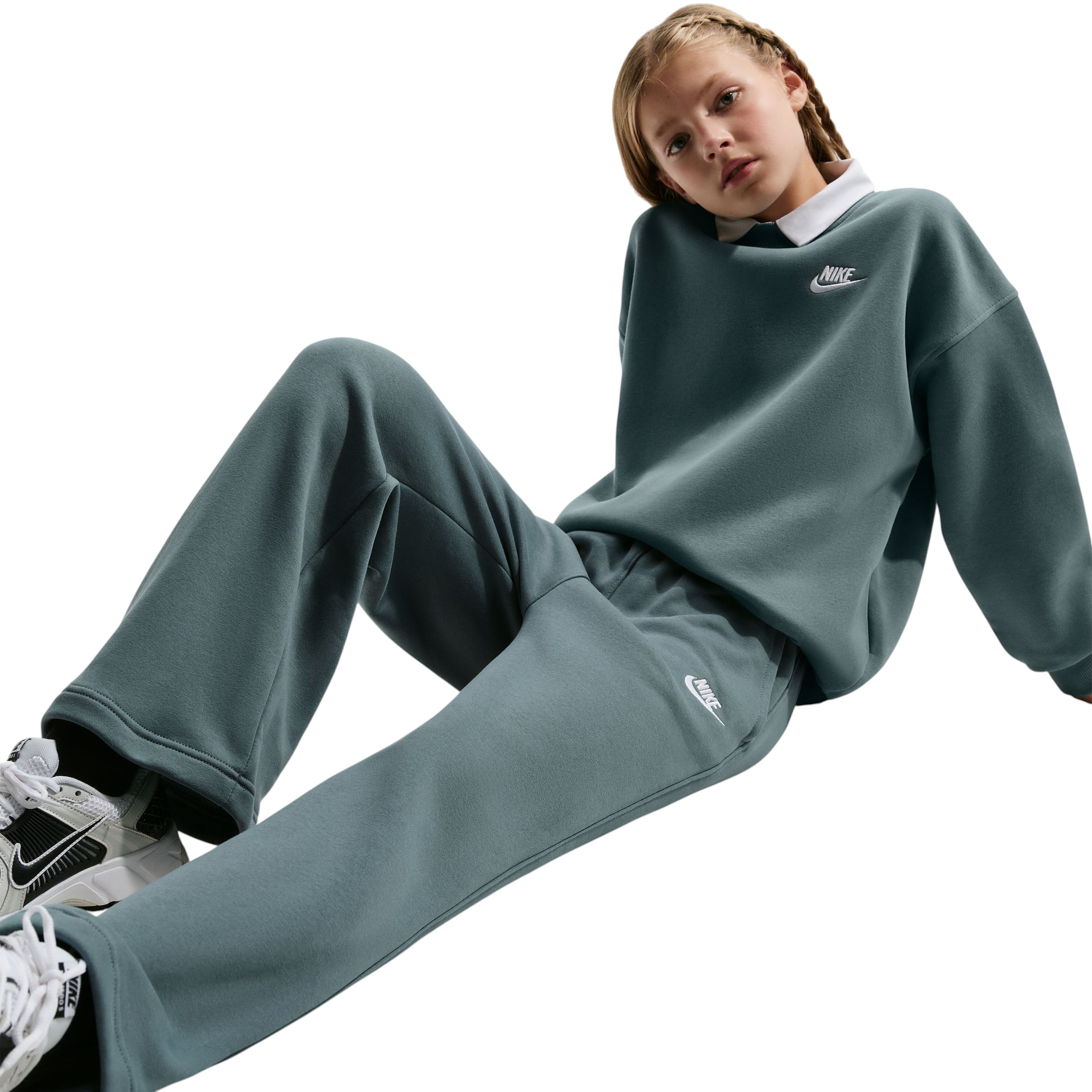 Nike-Sportswear-Club-Fleece-Wide-Leg-Pant---Girls--Mineral-Slate---Mineral-Slate---White