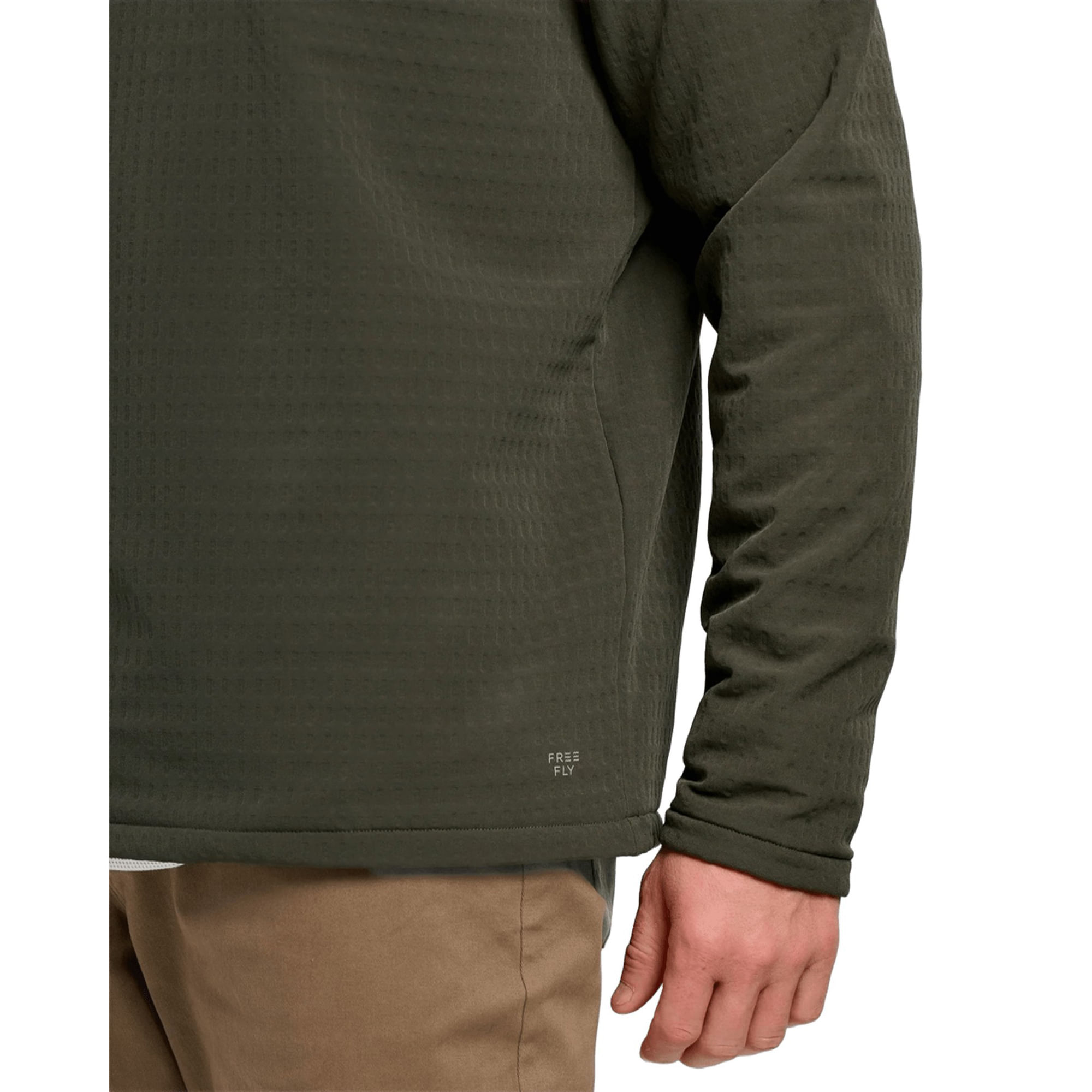 Free-Fly-Gridback-Fleece-Snap-Pullover---Men-s-Dark-Olive