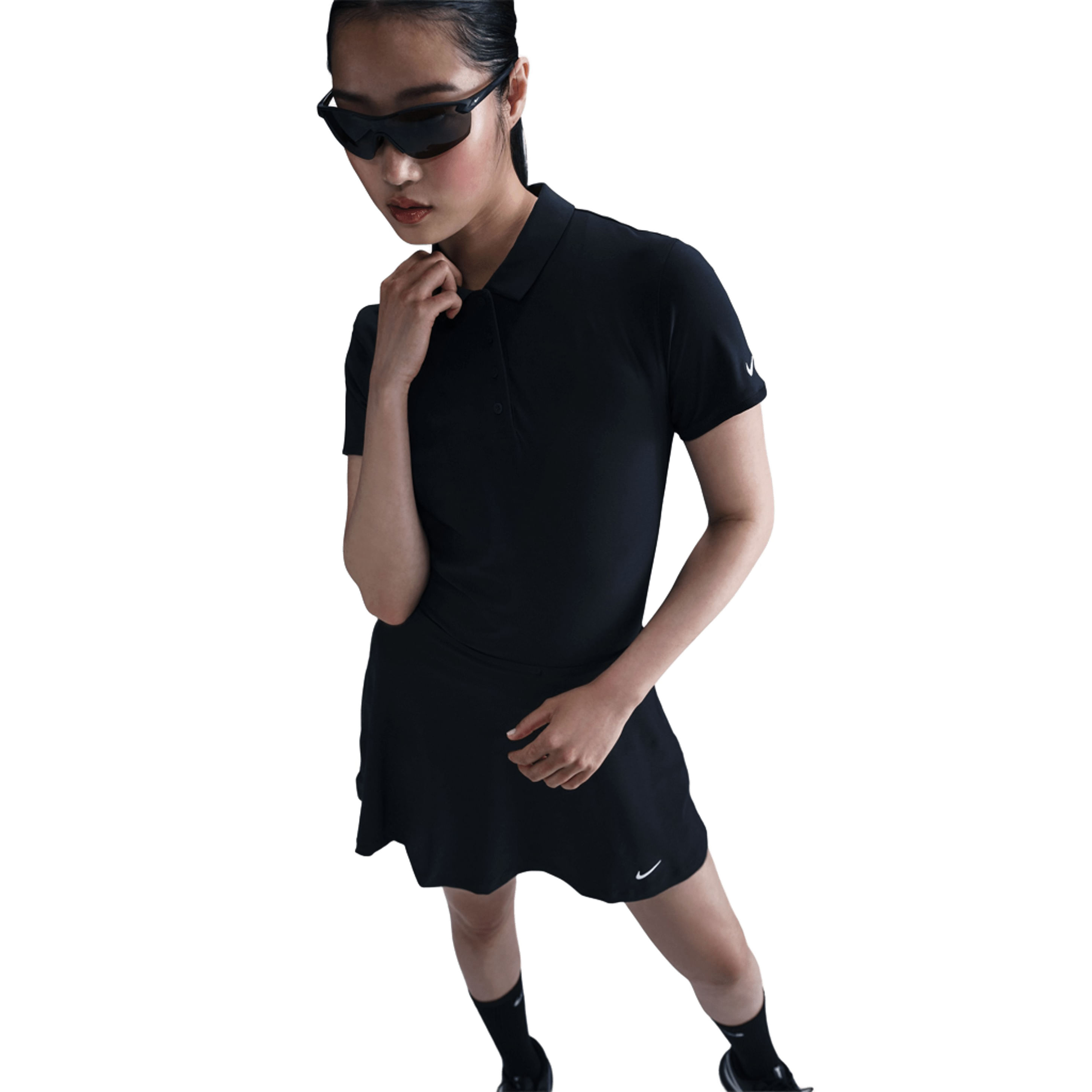 Nike Dri-FIT Victory Polo - Women's - Black / White XL
