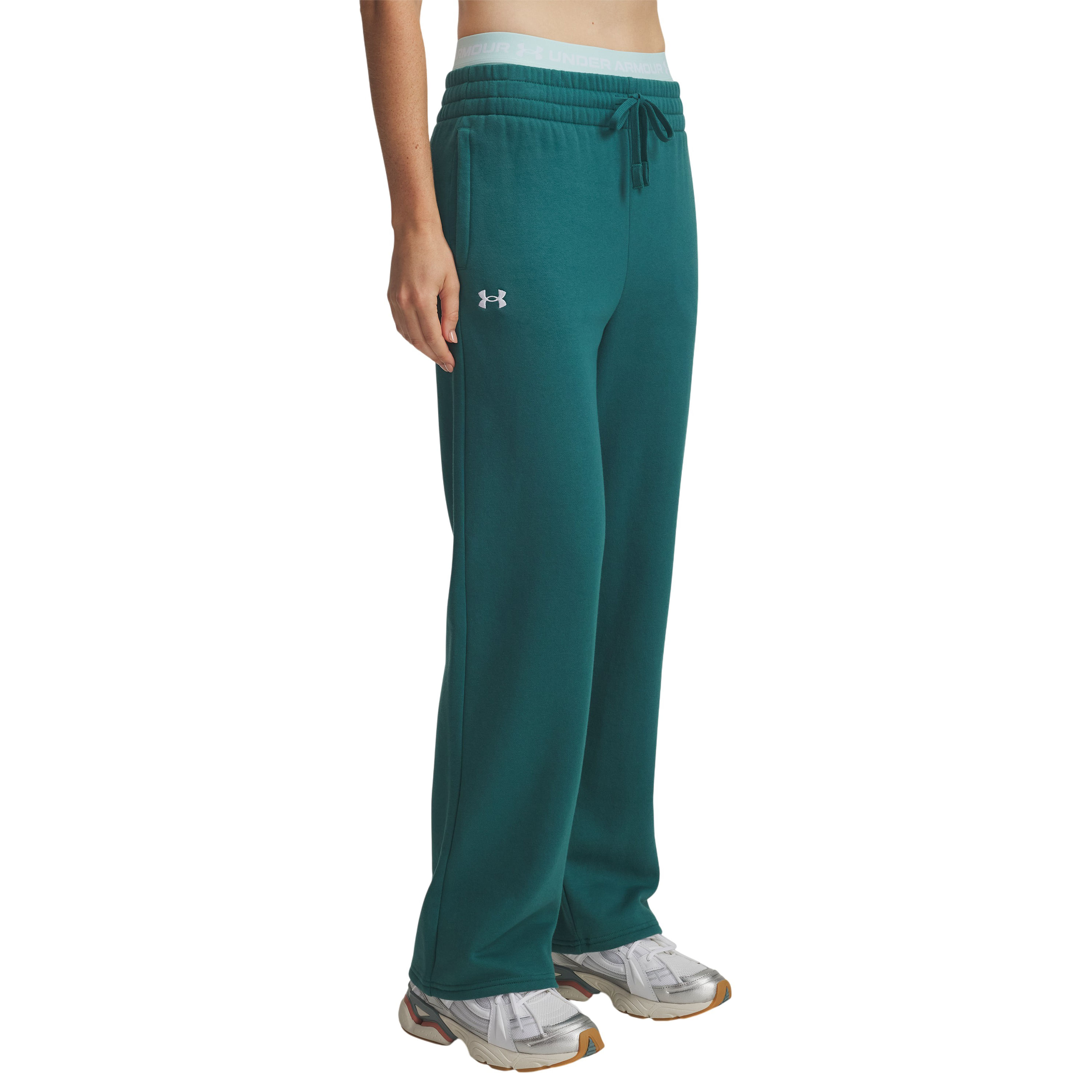 Under-Armour-Rival-Fleece-Straight-Leg-Pant---Women-s-Rack-Green---White
