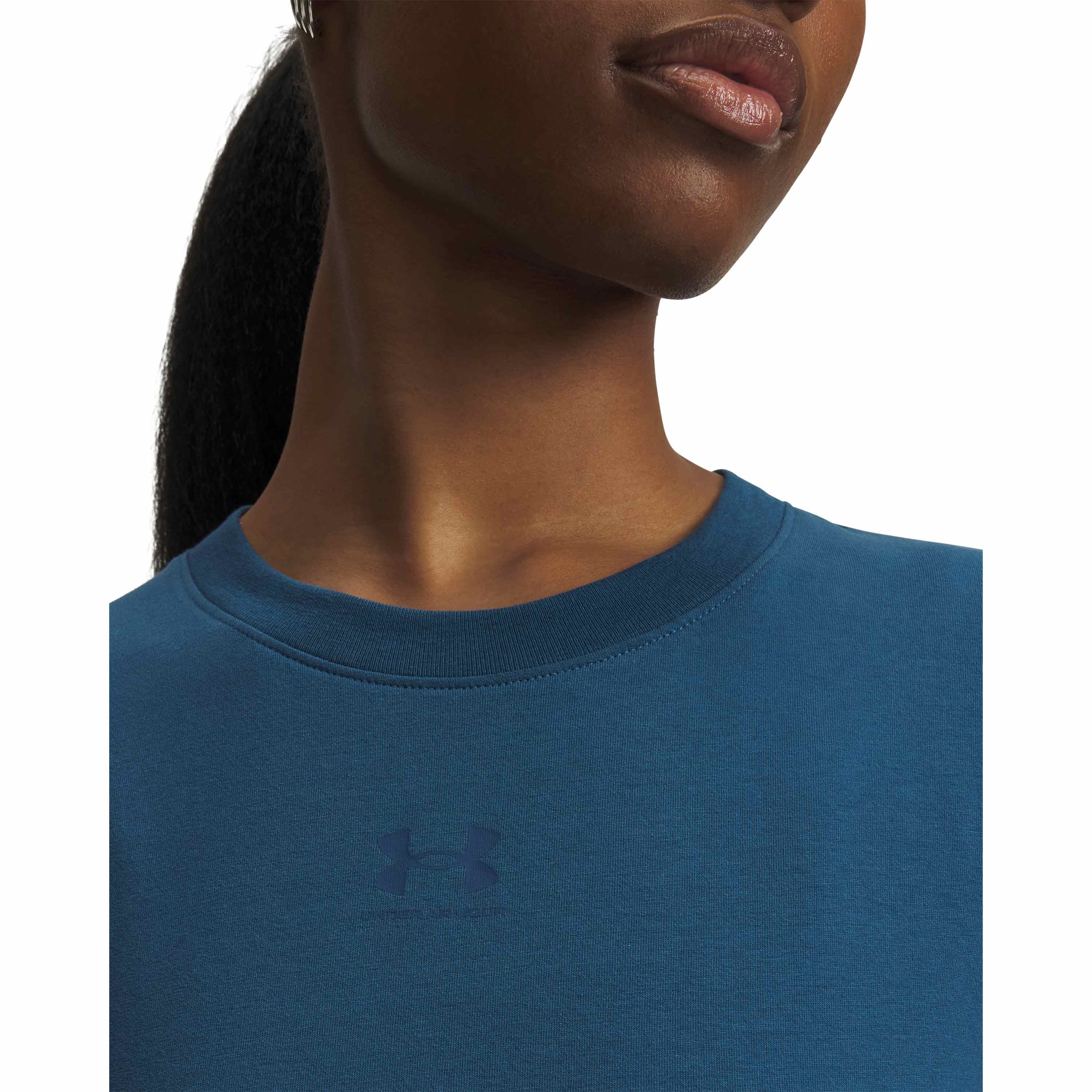 Under Armour Rival Core Short Sleeve Shirt - Women's - Wham Blue / Wham Blue L