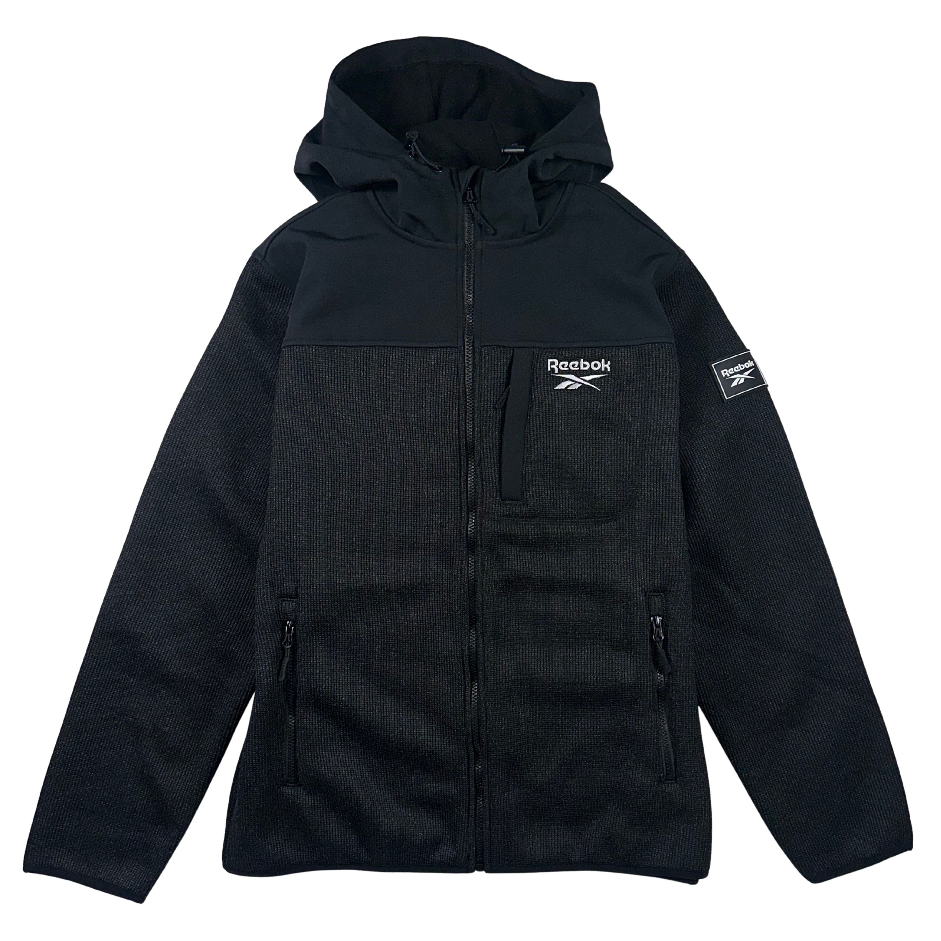 Reebok Textured Soft Woven Hooded Fleece Jacket - Men's - Als.com Reebok Textured Soft Woven Hooded Fleece Jacket - Men's - Als.com