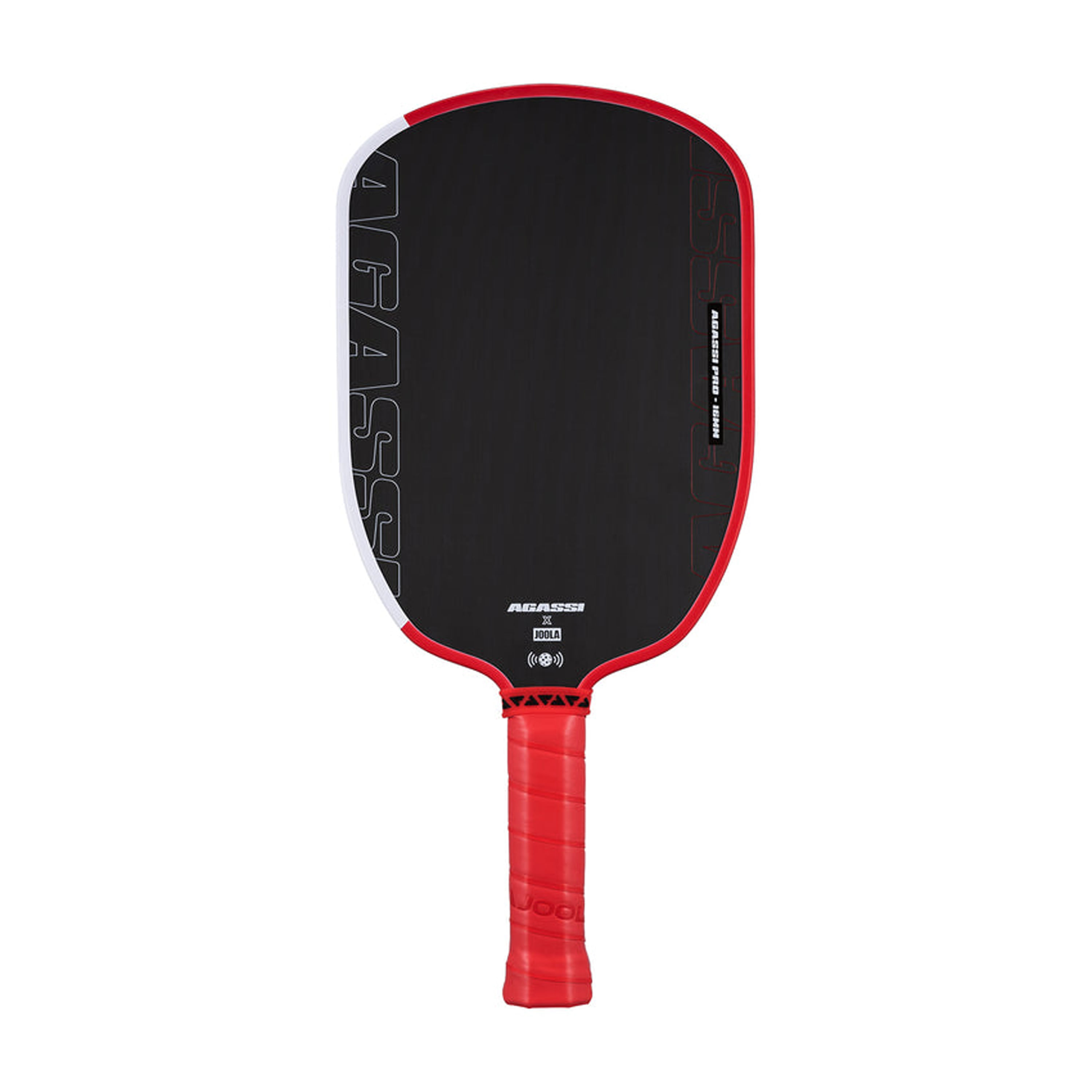 JOOLA-Agassi-Pro-16mm-Pickleball-Paddle-Black---Red