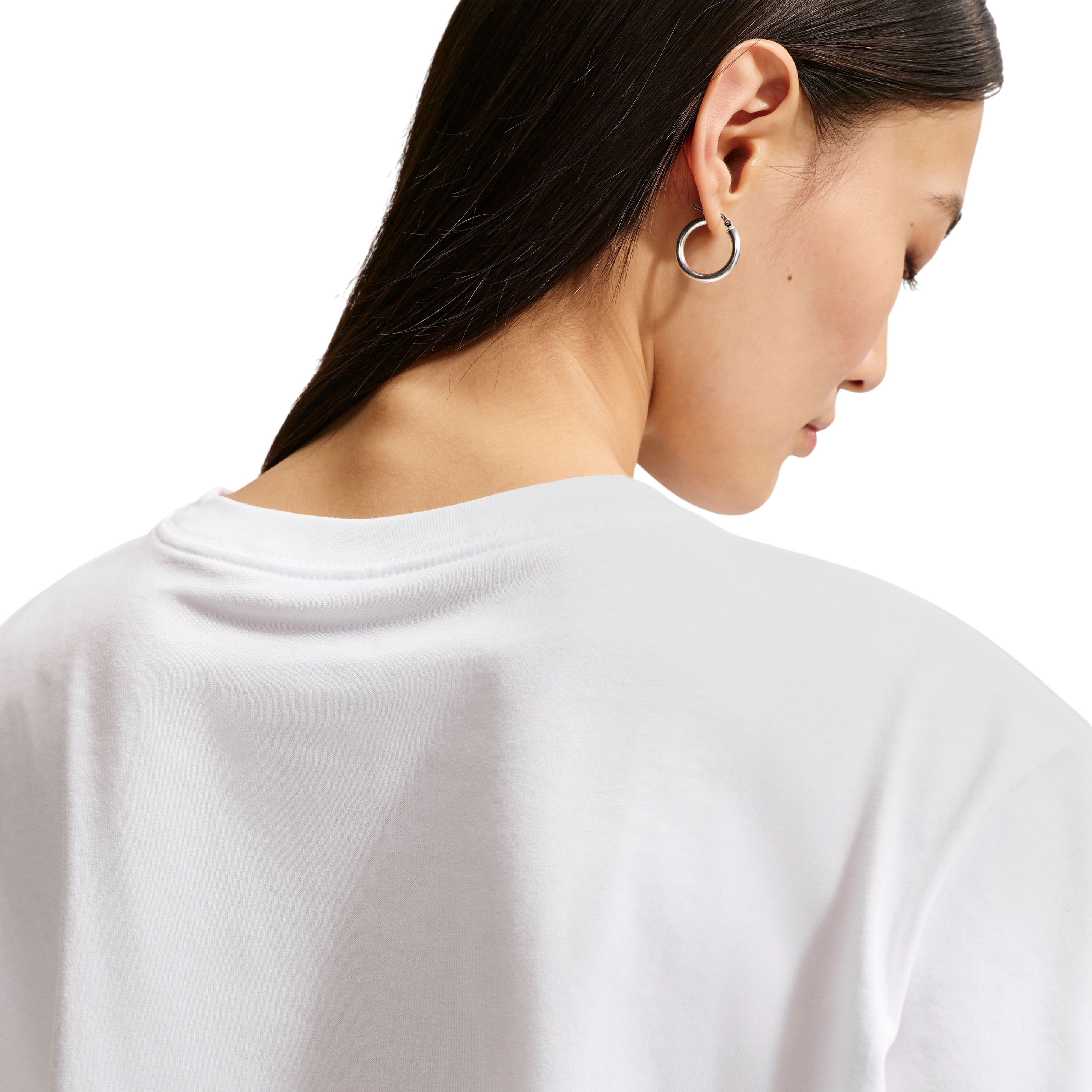 Nike Sportswear Classic Crop T-Shirt - Women's - White, Black L – image 4 of 5