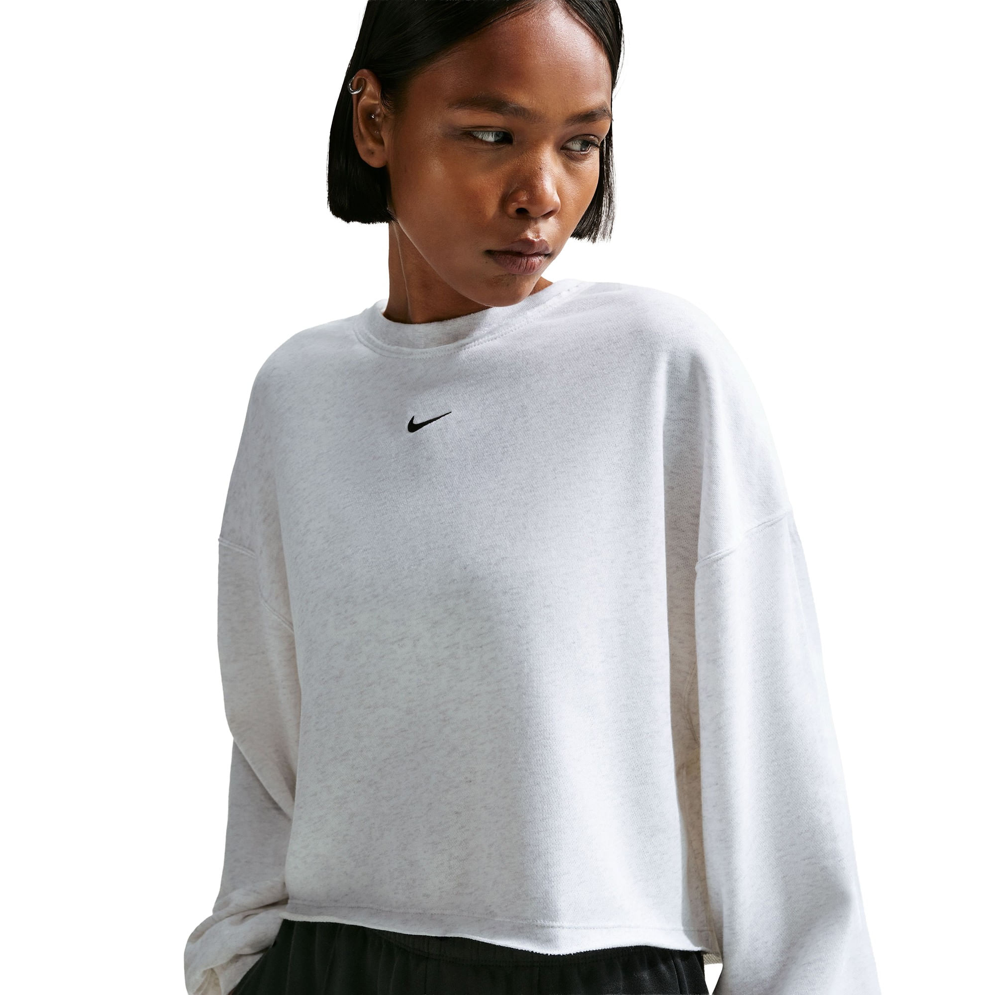 women's french terry crew