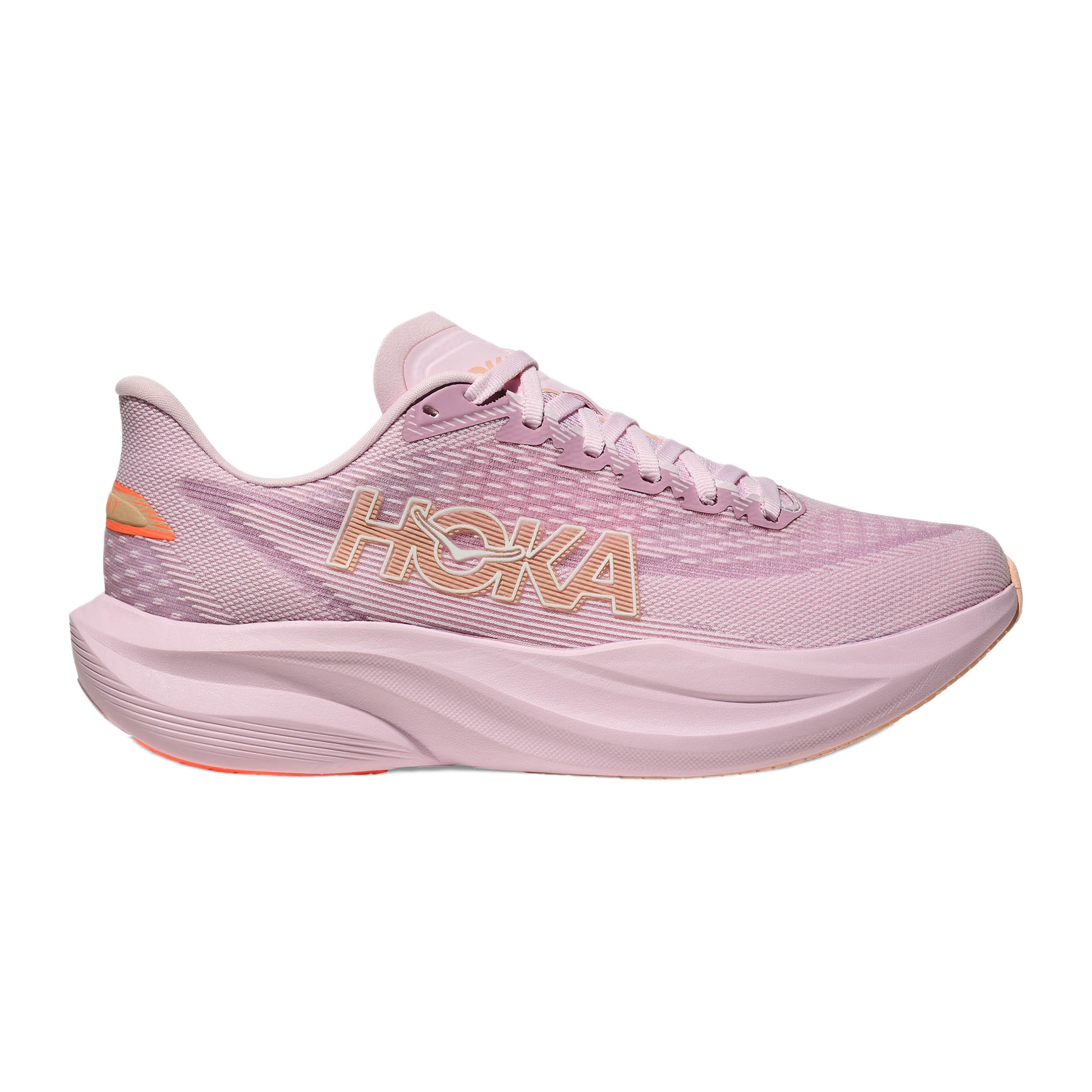 HOKA-Mach-7-Running-Shoe---Women-s-Lilac-Cream---Tangerine-Glow